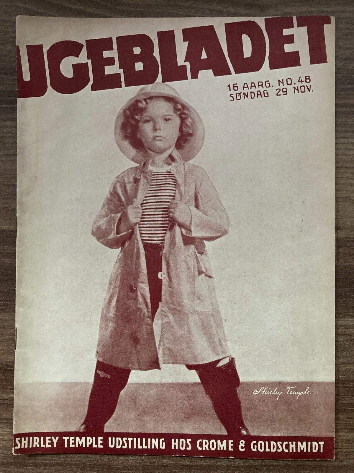 Shirley Temple ULTRA RARE Complete Original Danish Magazine 1936 Ugebladet