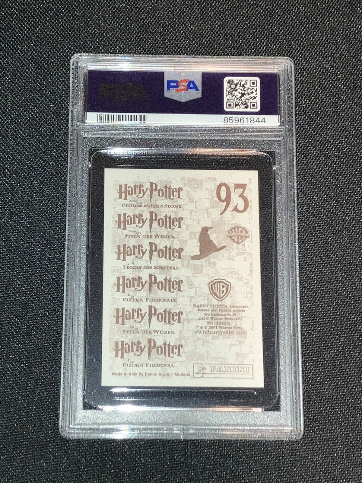 2001 PANINI HARRY POTTER  THE PHILOSOPHERS'S STONE STICKER HERMIONE PSA 8 💥