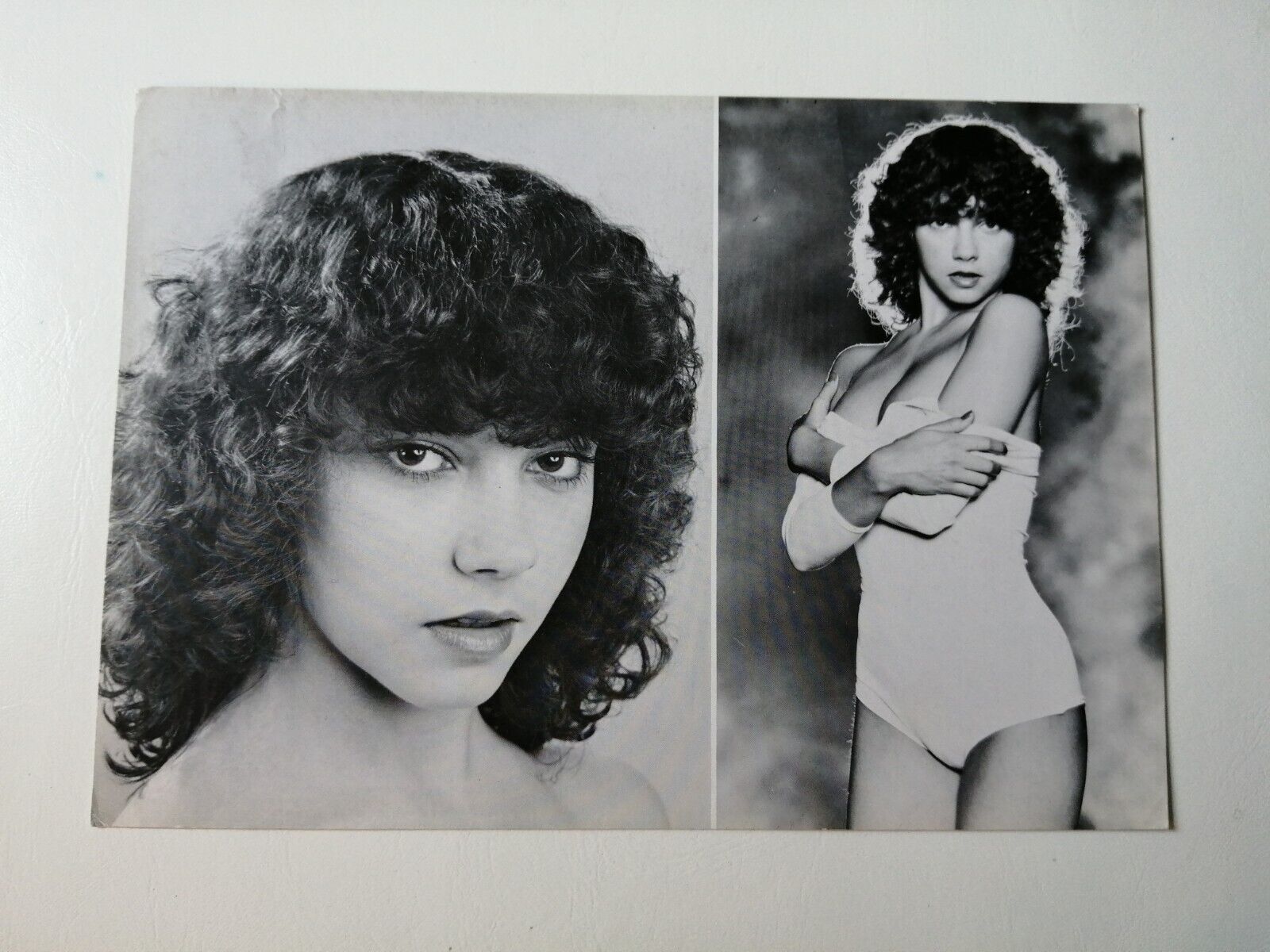 Vintage English  model comp card from 1970s/1980sGeoff WoottenJanine