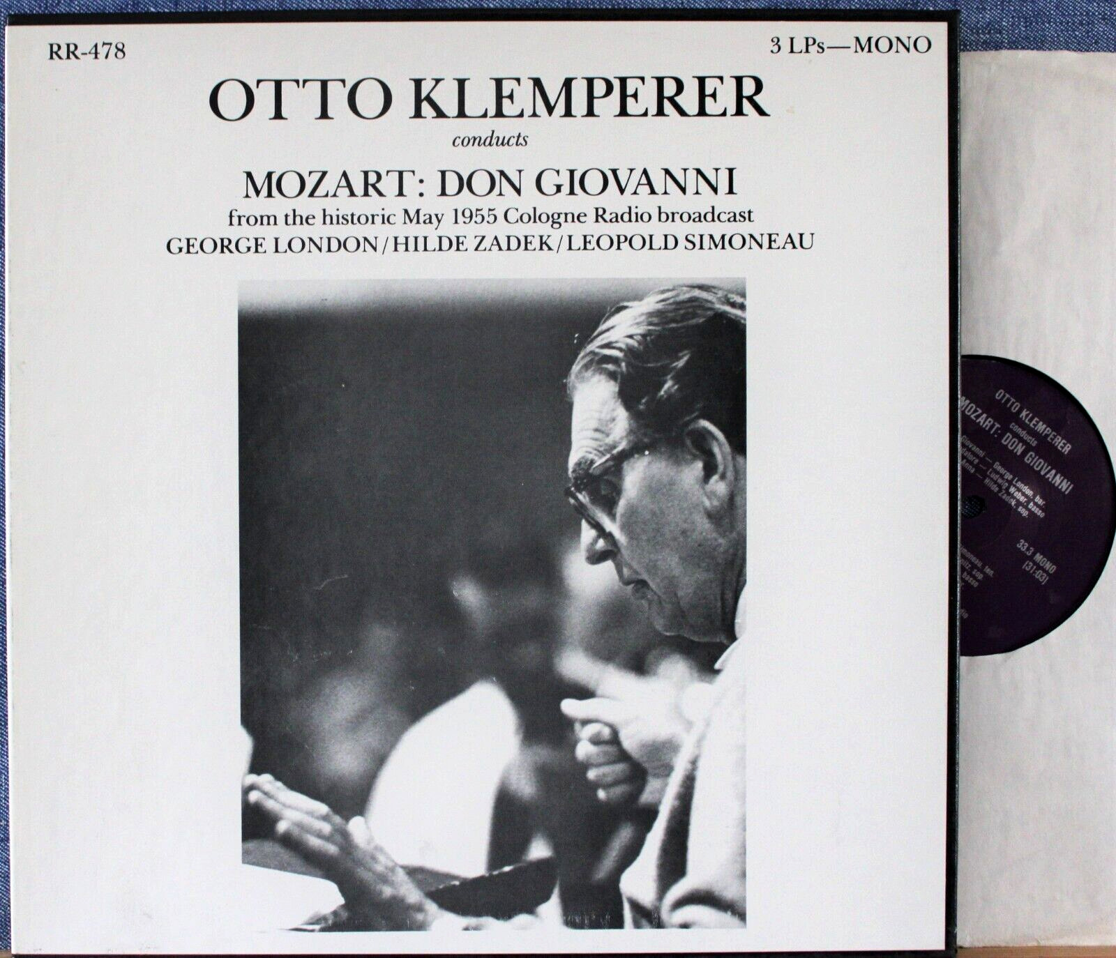 Klemperer (w Cunitz; Streich; London) Mozart (Don Giovanni live) RR-478 (3) Box