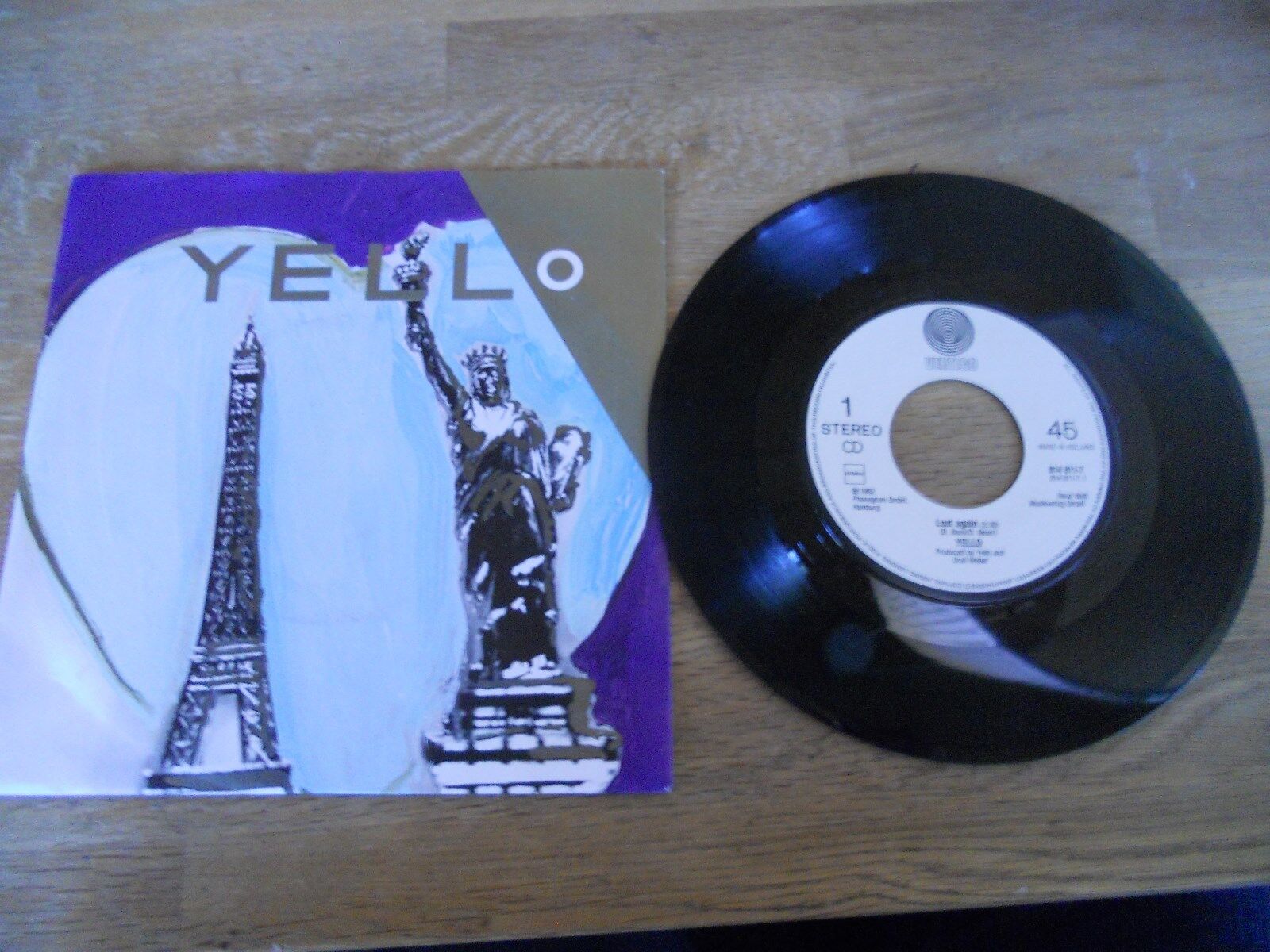 YELLO "LOST AGAIN / PUMPING VELVET" 1983 DUTCH VERTIGO RECORDS STEMRA HOLLAND 7"