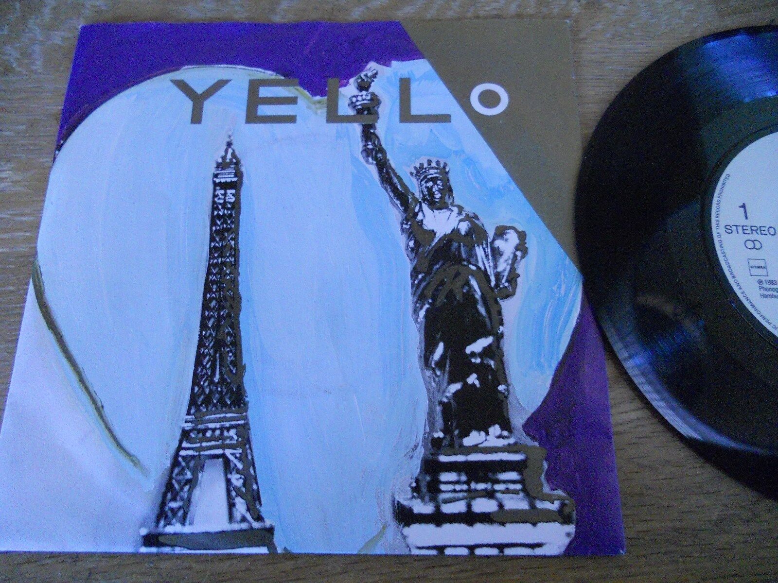 YELLO "LOST AGAIN / PUMPING VELVET" 1983 DUTCH VERTIGO RECORDS STEMRA HOLLAND 7"