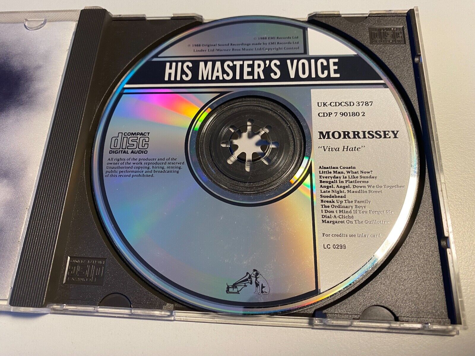 MORRISSEY "VIVA HATE" 1988 CD ALBUM 12 TRACK EMI RECORDS HIS MASTER´S VOICE UK