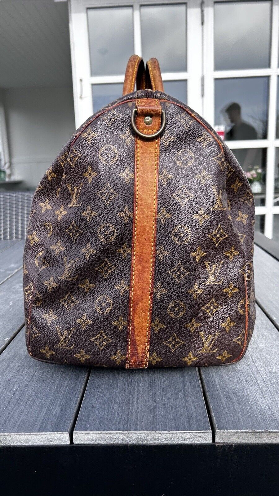 Louis Vuitton Keepall Bag Duffle 55 Brown Canvas