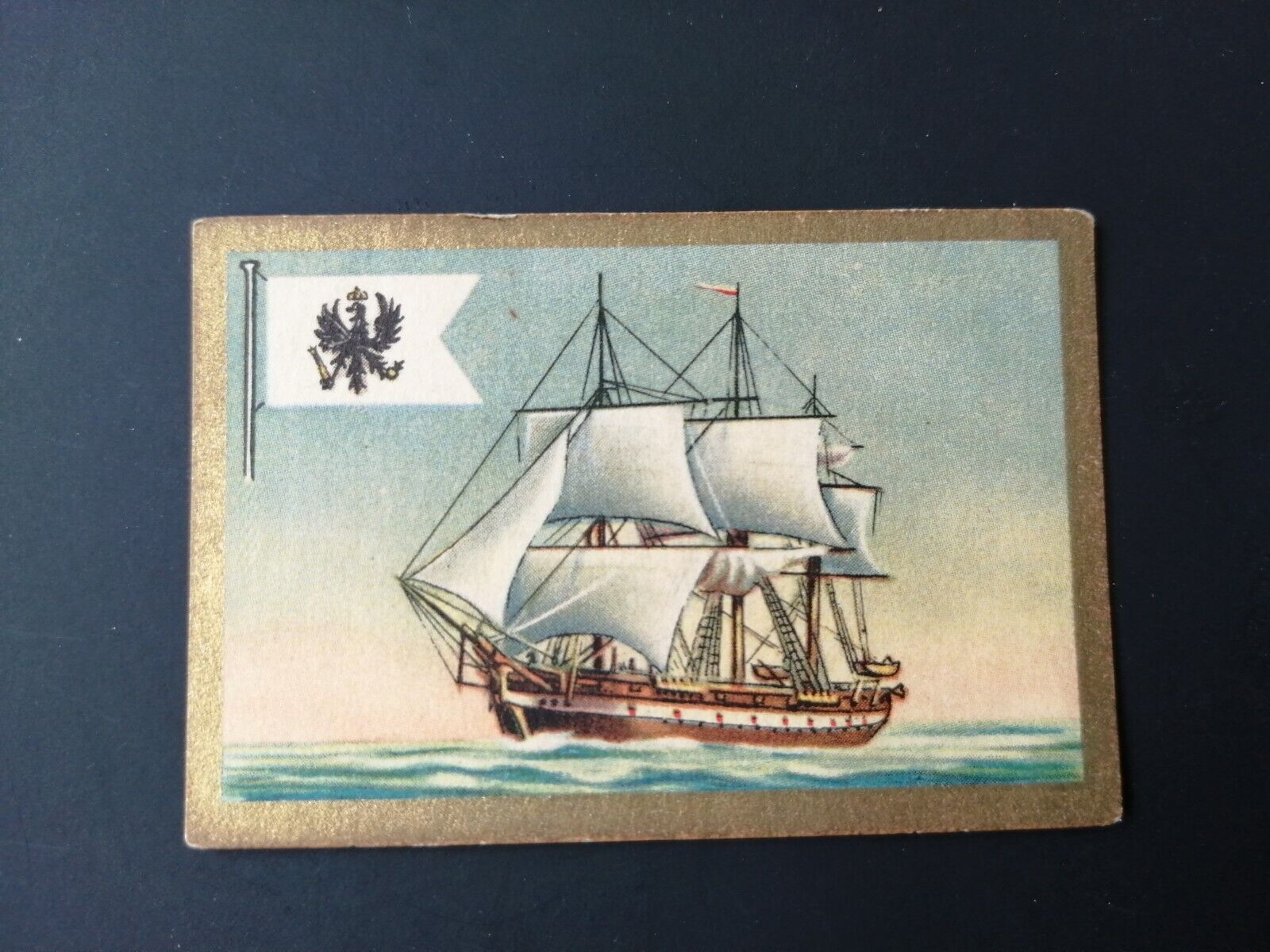 German SABA tobacco ship trading card from 1931-33No 18 "Merkur" 1847