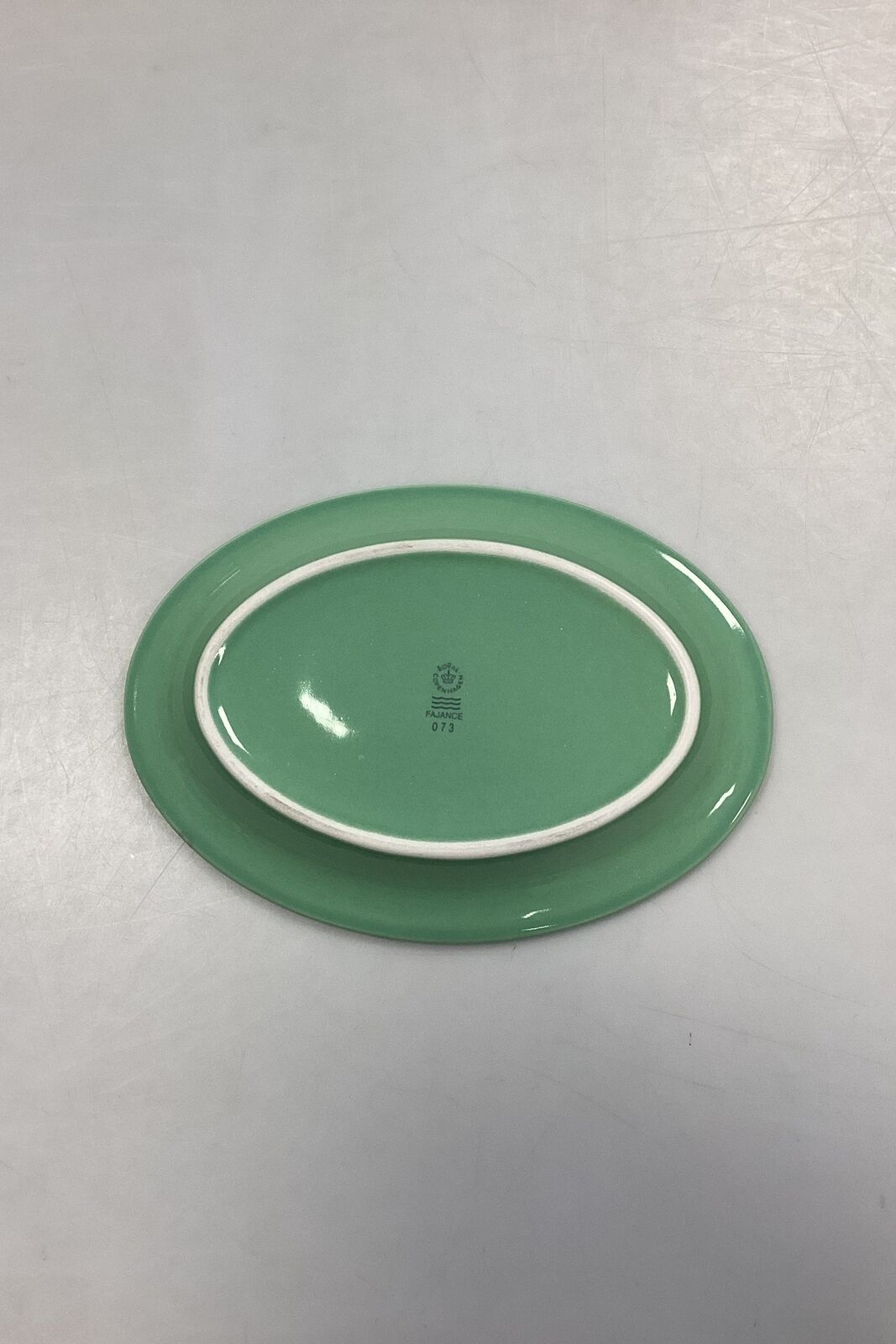 Royal Copenhagen Ursula oval Plate in Light Green No 073