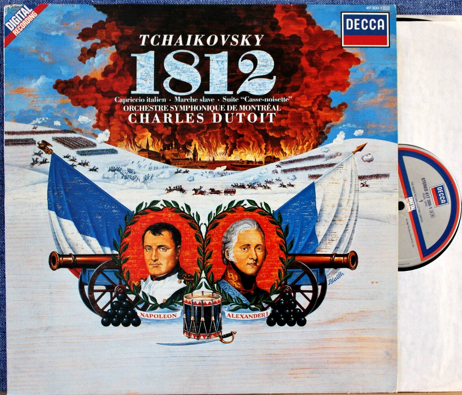 Dutoit Tchaikovsky (1812 overture; Nutcracker-suite; etc) Decca 417 300 dig NM