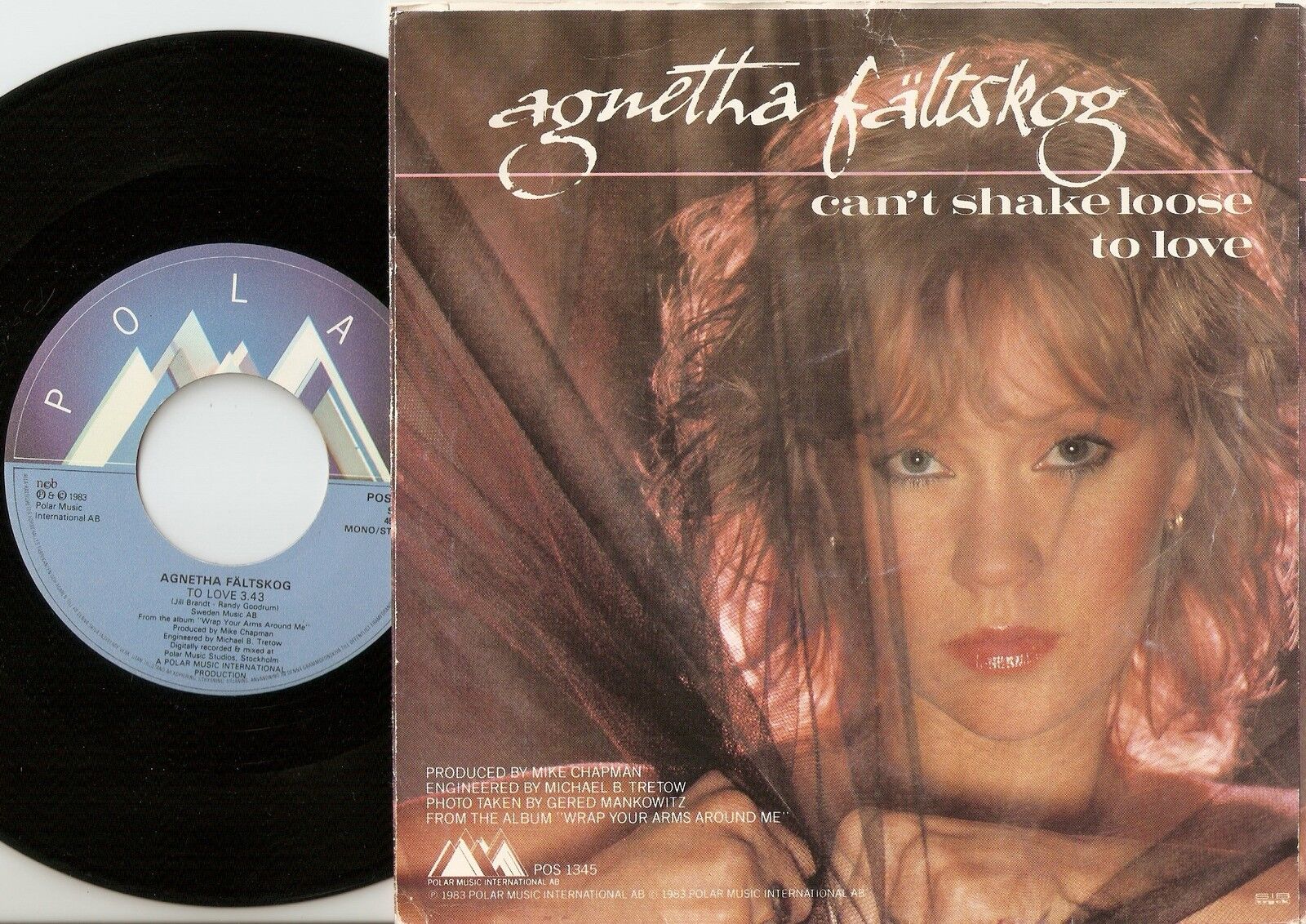 AGNETHA FÄLTSKOG CAN`T SHAKE LOOSE  TO LO SWEDISH 45+PS 1983 ABBA NCB POLAR