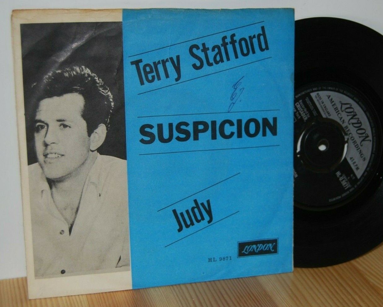 TERRY STAFFORD Suspicion / Judy RARE Denmark 45 PS popcorn teen