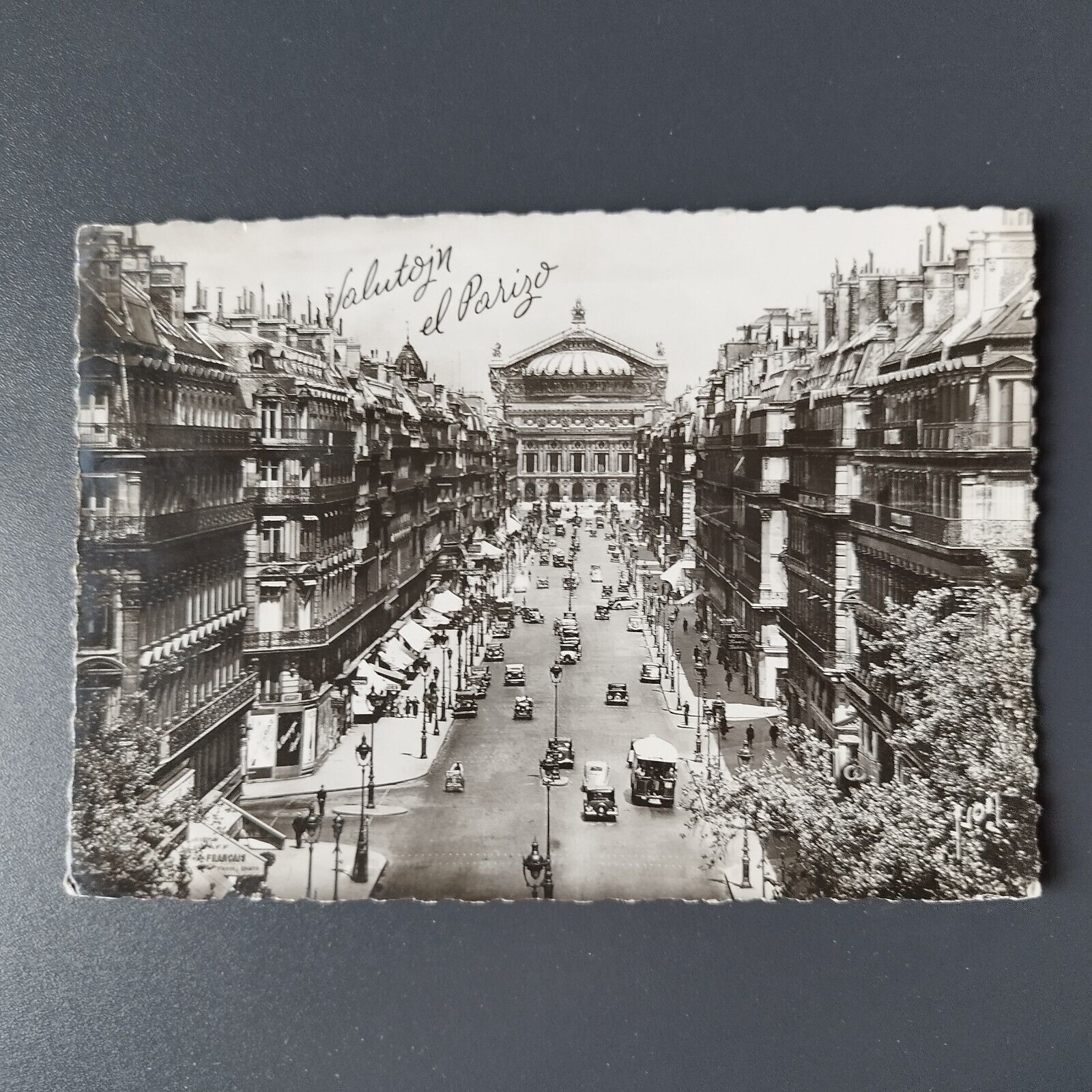 FranceParis Avenue de L'Opera Censored postcard from 1950 Edition Yvon