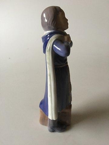 Royal Copenhagen Figurine of Schoolboy with Cloak and Bag No 4503