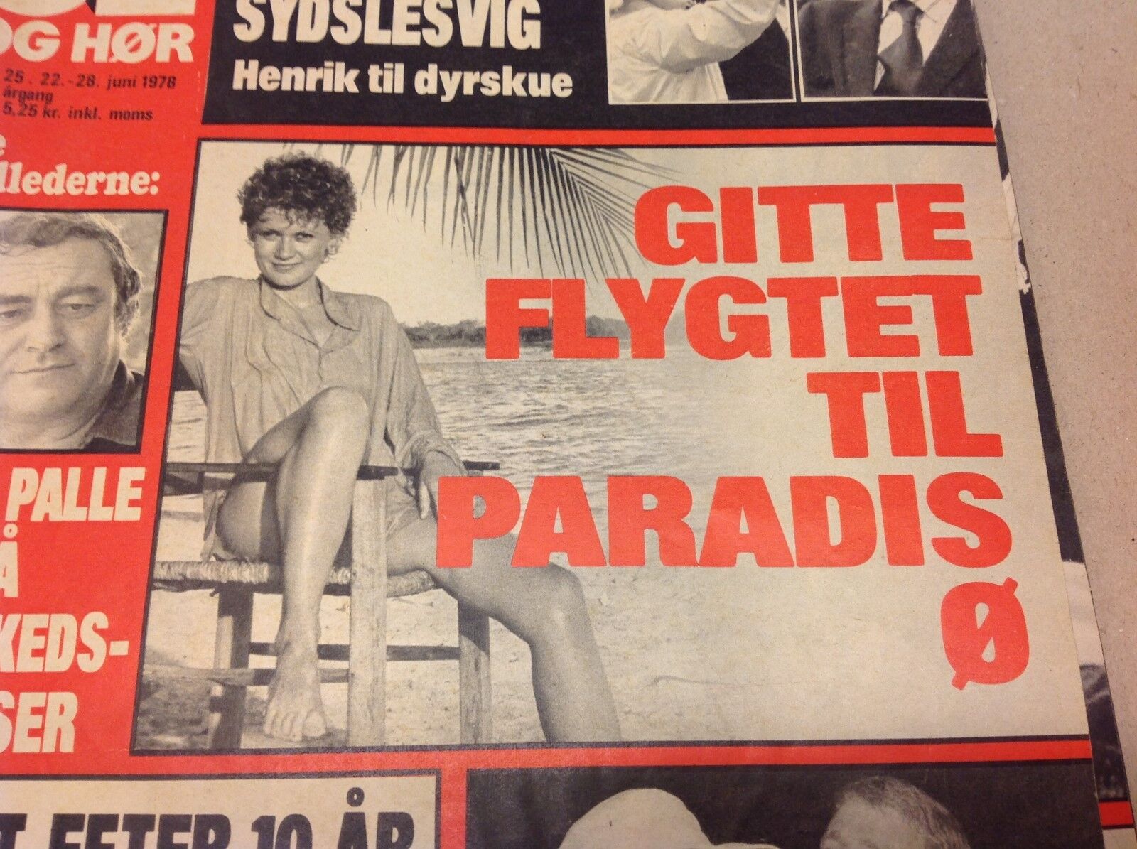 Gitte Henning or Hænning Front Cover Photos Interview Vtg Danish Magazine 1978