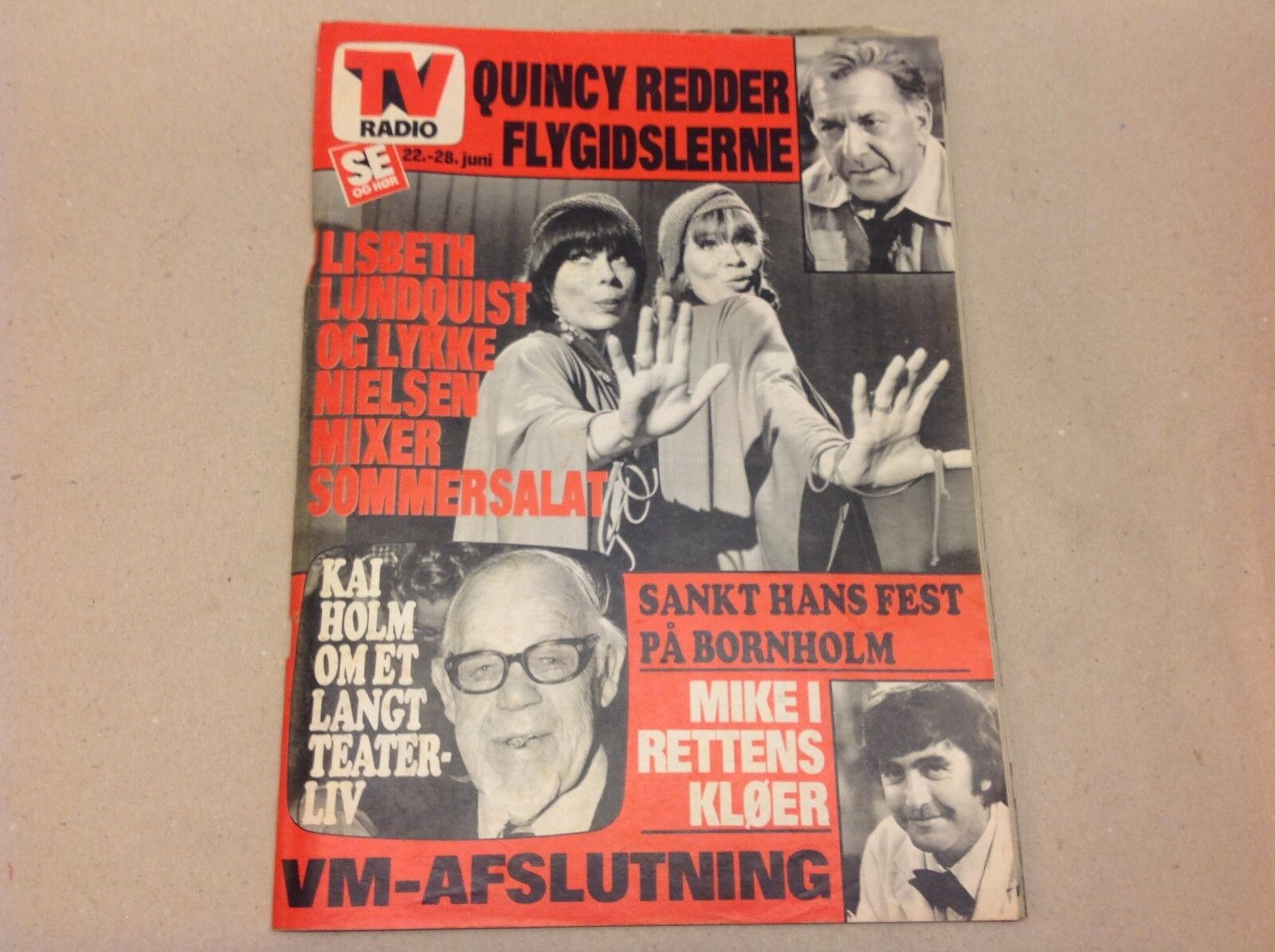 Gitte Henning or Hænning Front Cover Photos Interview Vtg Danish Magazine 1978