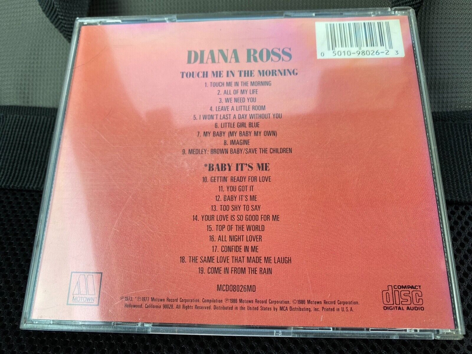 DIANA ROSS "TOUCH ME IN THE MORNING/BABY IT´S ME" 1986 MOTOWN RECORDS 1973/1986*