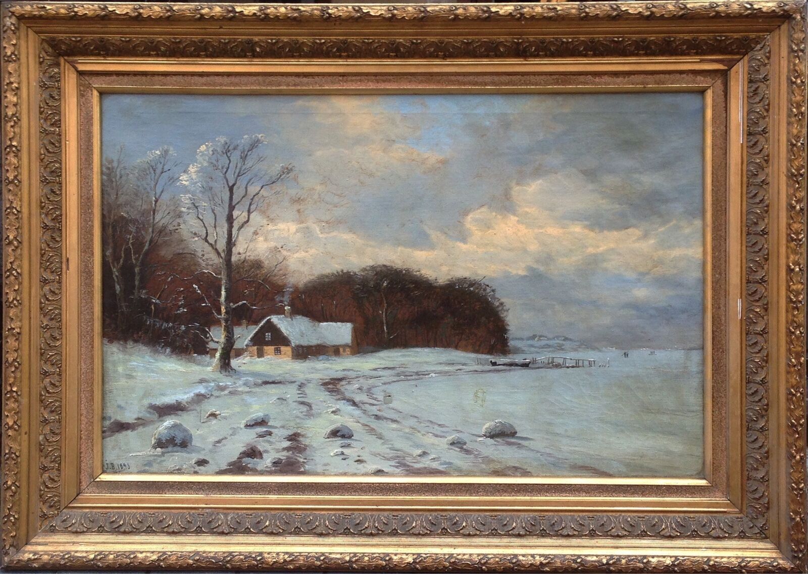 GETWAY TO WINTER WONDERLAND Stunning original oil Beautiful frame