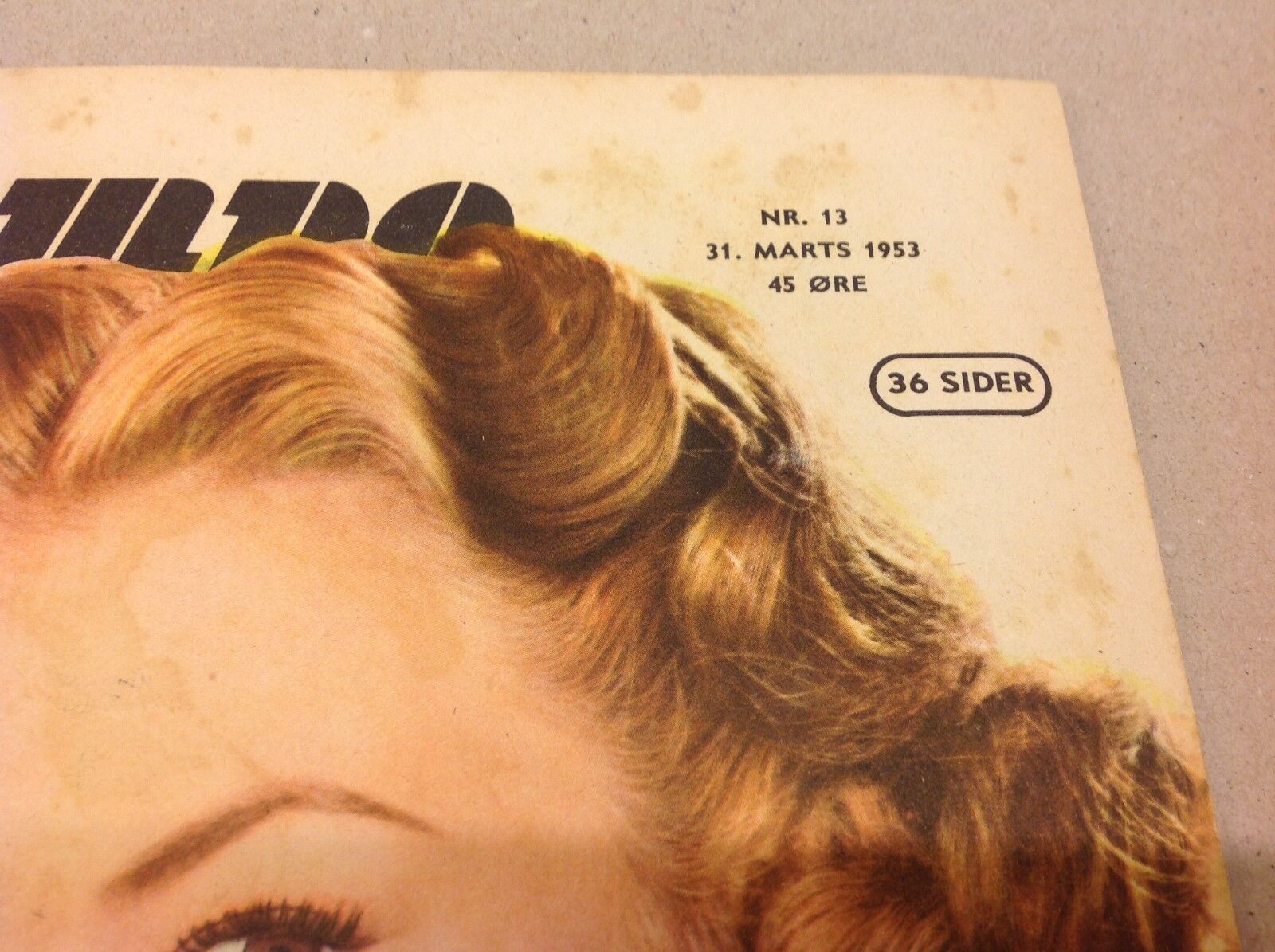 Mitzi Gaynor Fox Star Front Cover Original Vintage Danish Magazine "Tempo" 1953