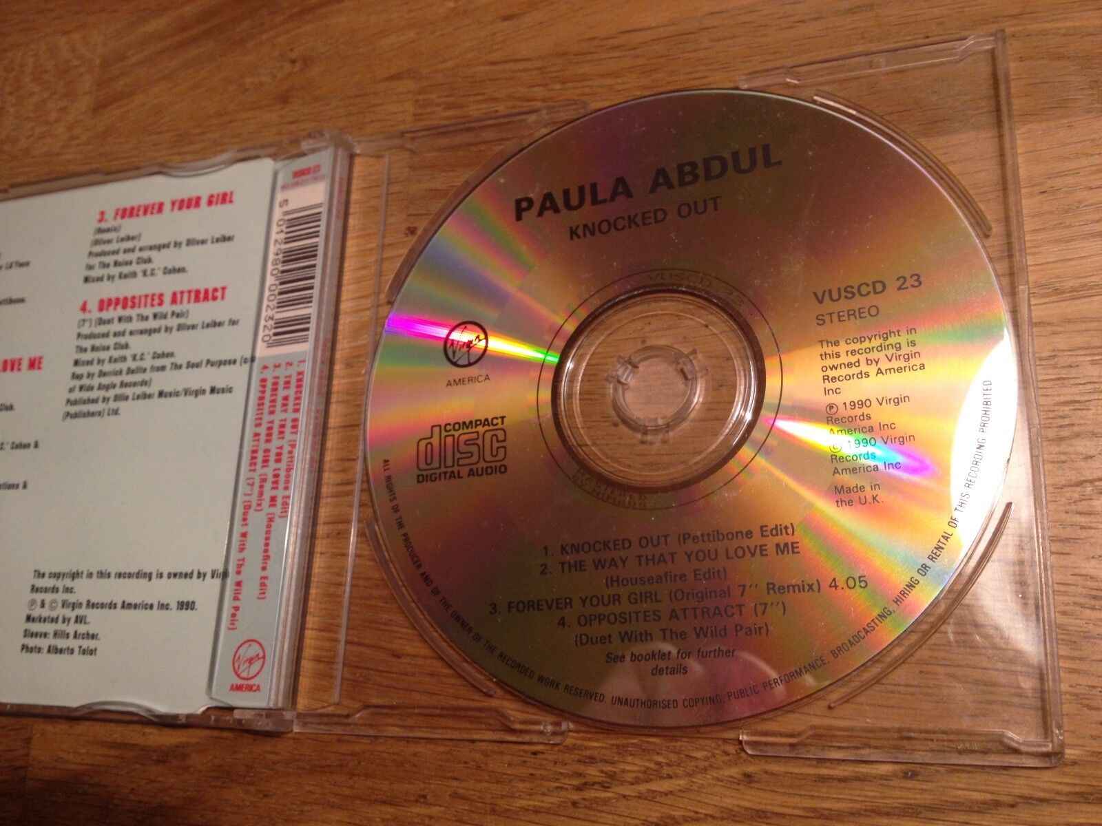 PAULA ABDUL"KNOCKED OUT/THE WAY THAT YOU LOVE ME/FOREVER YOUR GIRL/OPPOSITES ATT