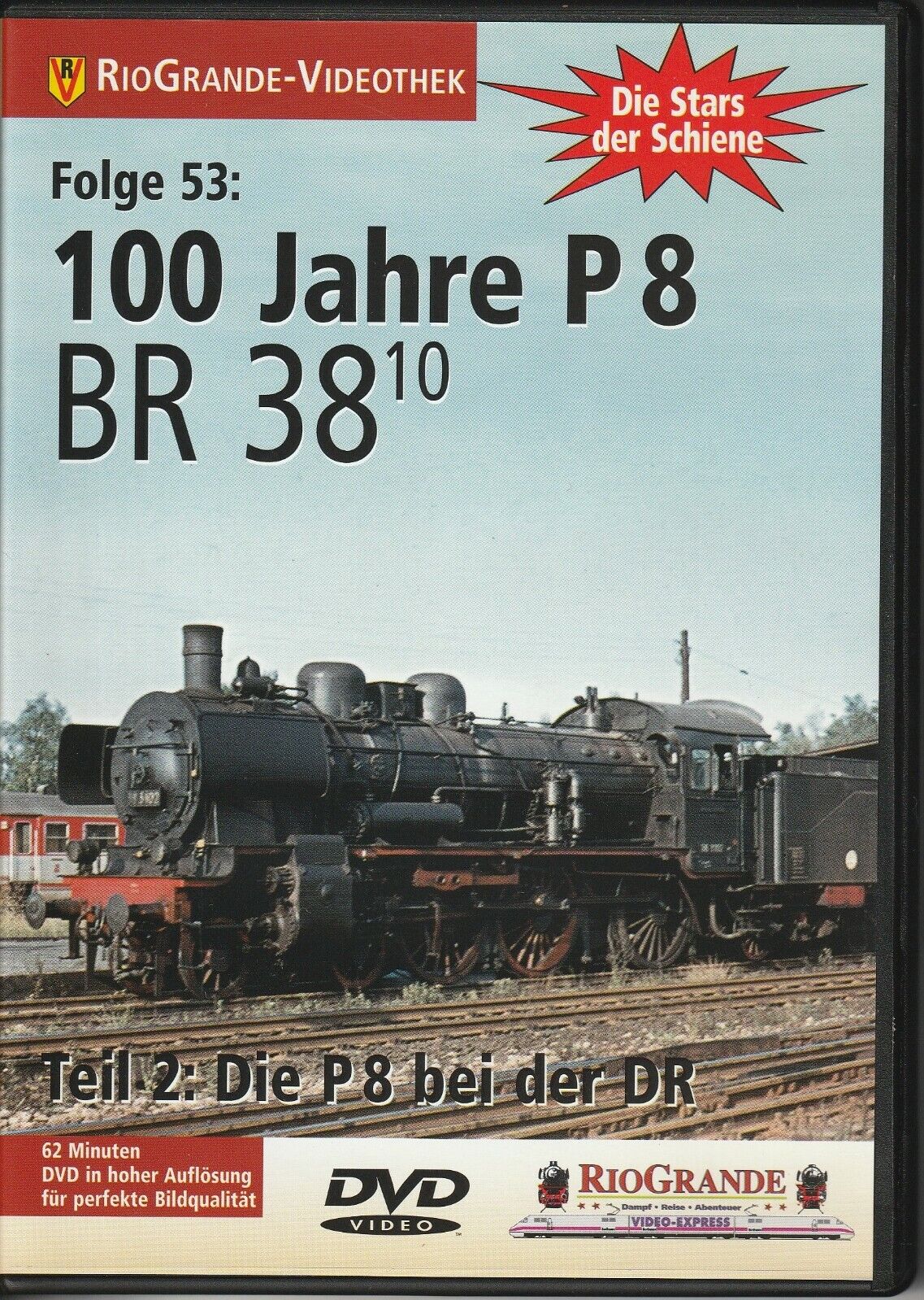 The Stars of the Rail 53: 100 Years P 8 - BR 3810 | Steam Locomotive Railway DVD