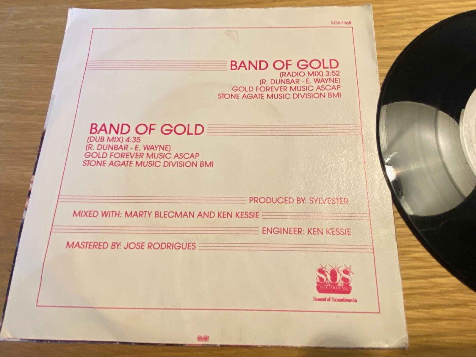 SYLVESTER "BAND OF GOLD" 1980´S NCB SWEDISH PRESS 7" VINYL SINGLE SOS RECORDING*