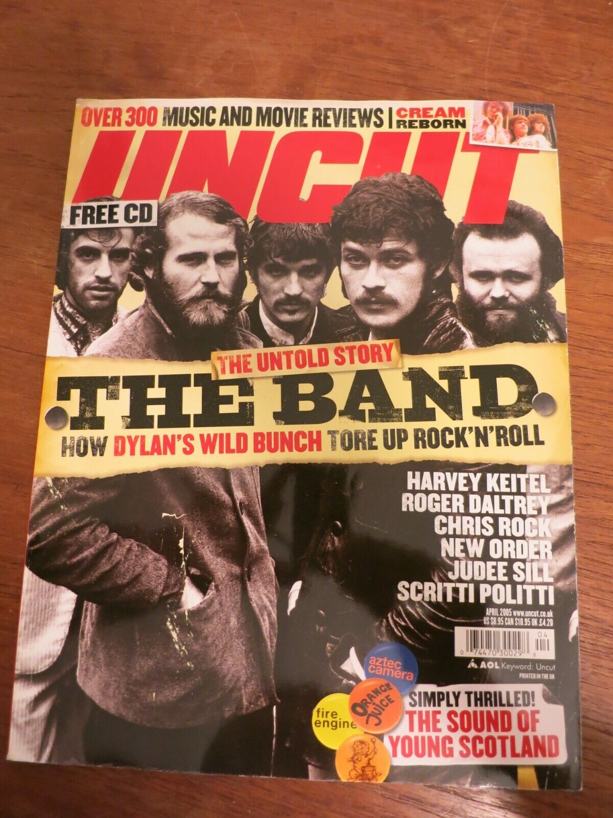 UK Magazine THE BAND Dylan ROGER DALTREY Cream CHRIS ROCK Kevin Bacon SCRITTI L9