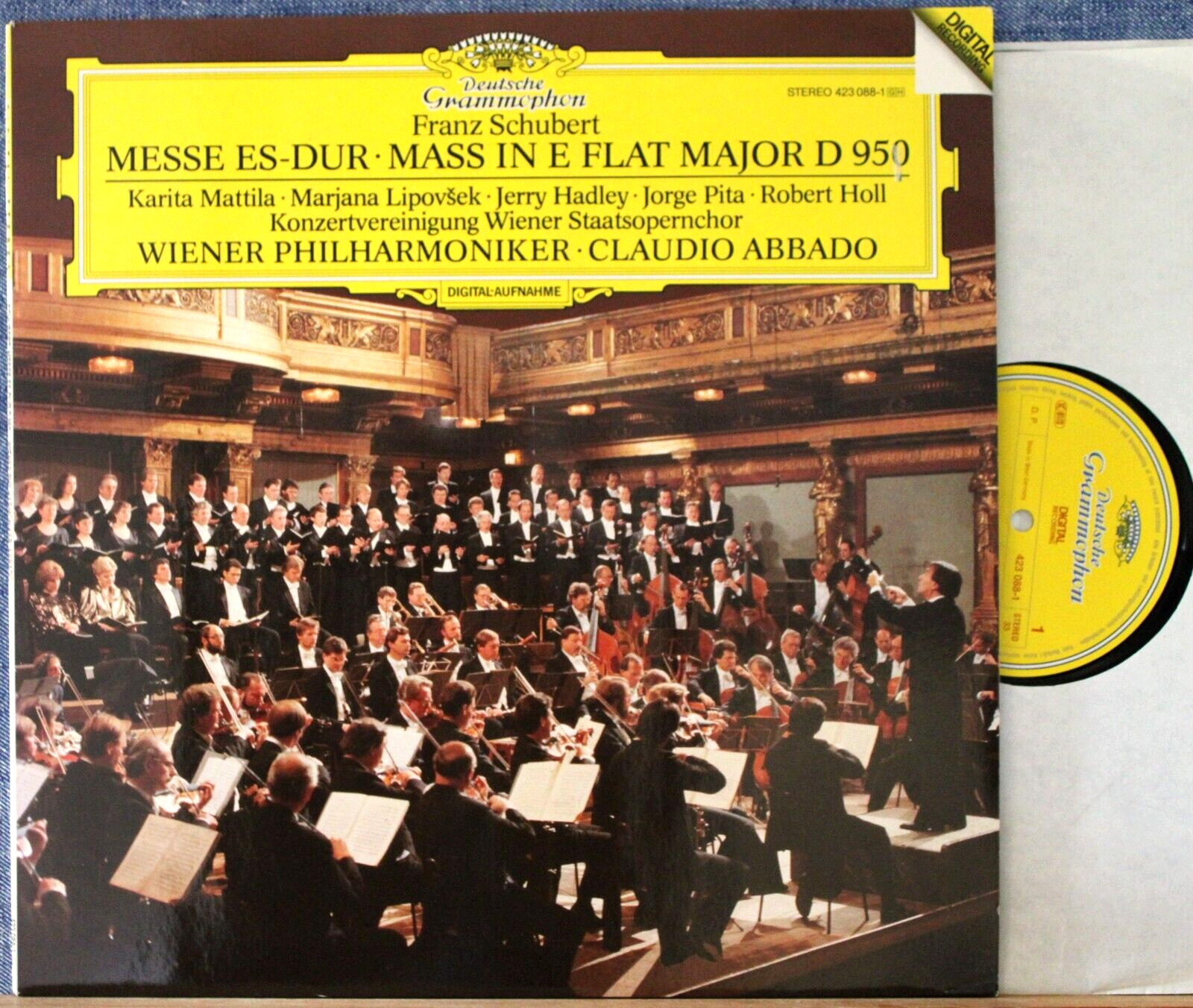 Abbado (w Mattila; Lipovsek etc) Schubert (Mass E-flat maj) DGG 423 088 dig NM