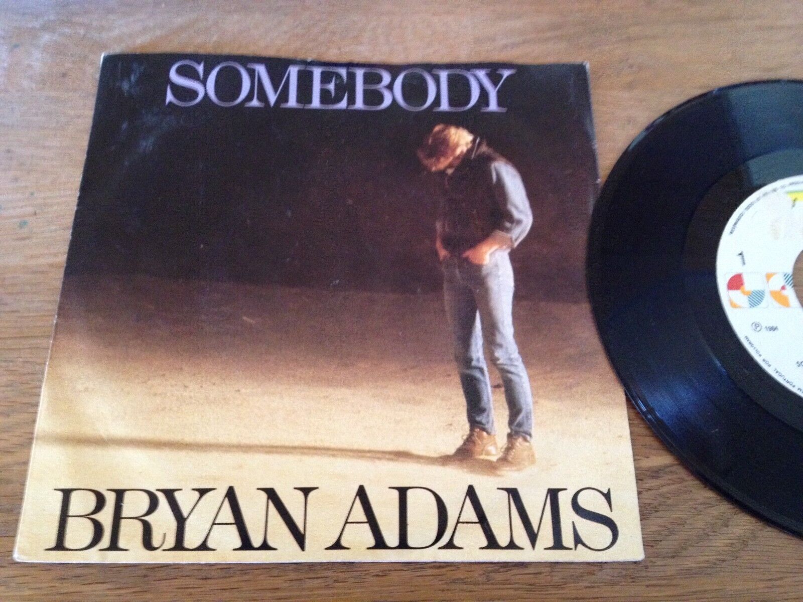 BRYAN ADAMS "SOMEBODY / LONG GONE" PORTUGESE 1984 SINGLE AM  POLYGRAM RECORDS*