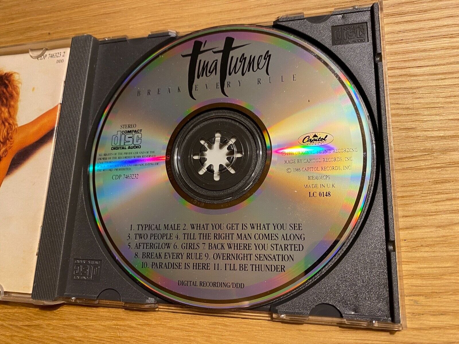 TINA TURNER "BREAK EVERY RULE" 1986 CD ALBUM 11 TRACKS CAPITOL RECORDS UK DDD***