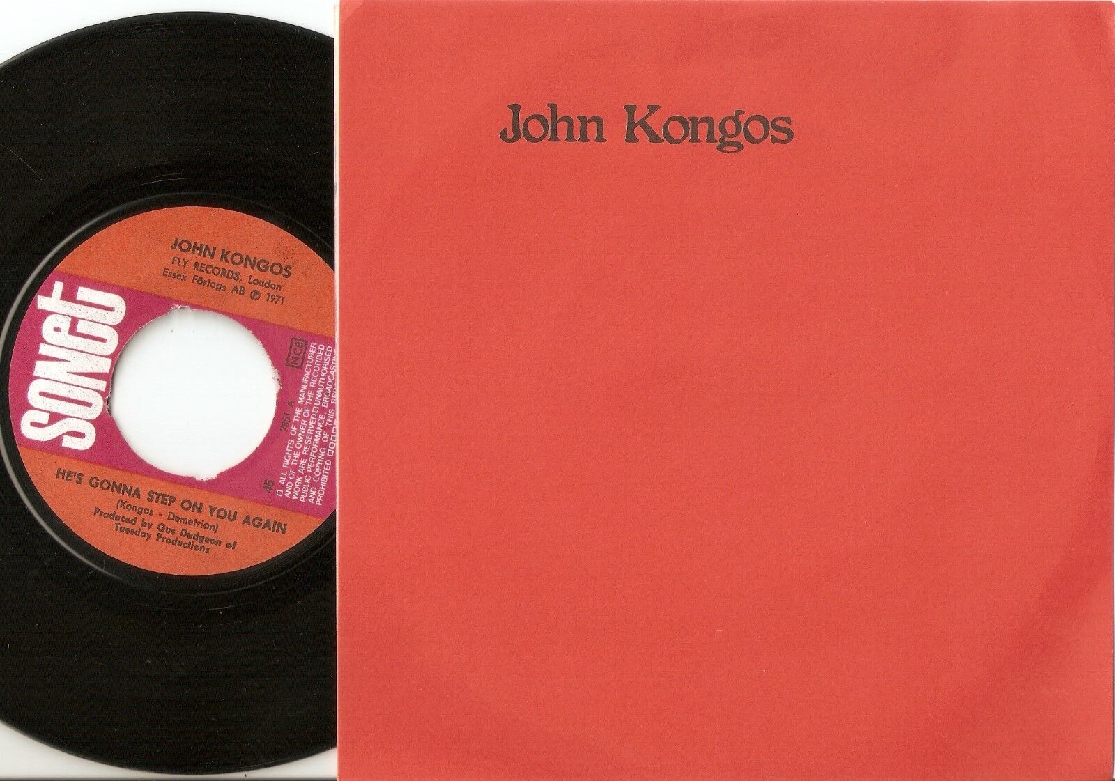 JOHN KONGO SHES GONNA STEP ON YOU AGAIN  SOMETIMES  SWEDISH 45+PS 71 PROG PSYCH