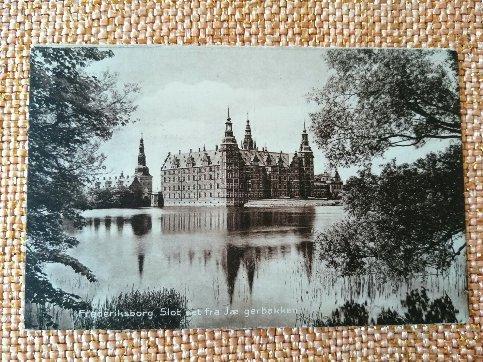 Vintage Danish postcardFrederiksborg Castle  view from Jægerbakken 1920s