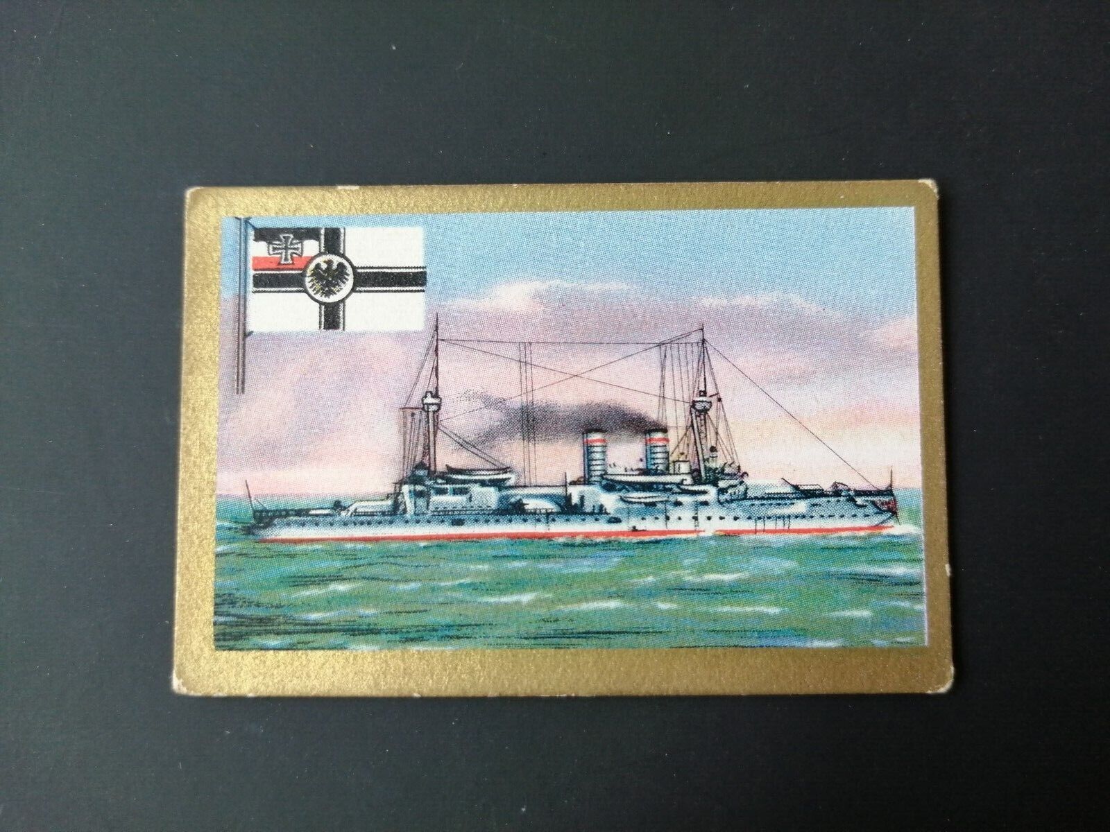 German SABA tobacco ship trading card 1931-33No 129 "Brandenburg"Linienschiff