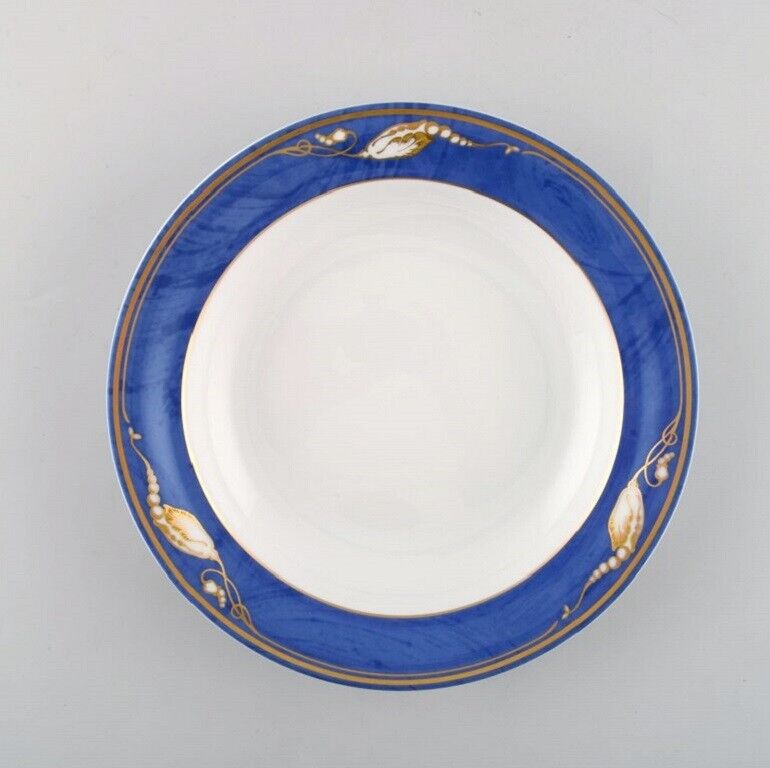 Royal Copenhagen "Magnolia" deep plate 10 pieces in stock Late 20th century