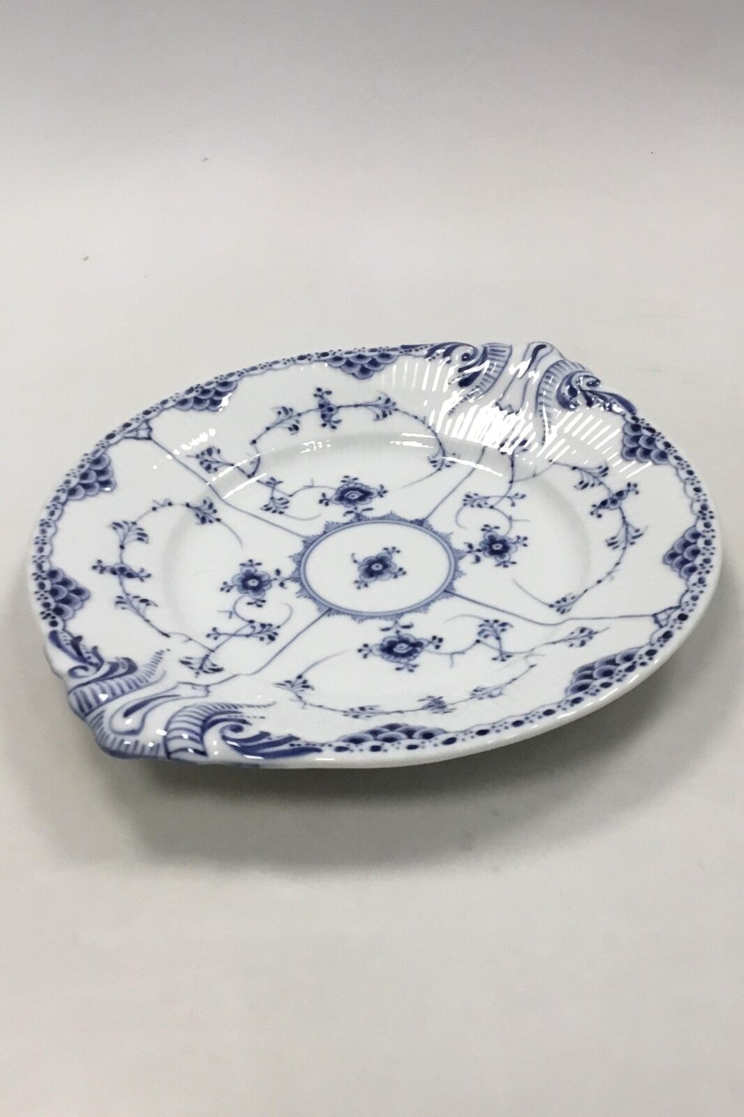 Royal Copenhagen Blue Fluted Half Lace Cake Dish No 666