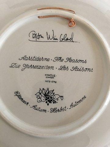 Bjorn Wiinblad Nymolle Ceramic The Seasons - Fall Plate