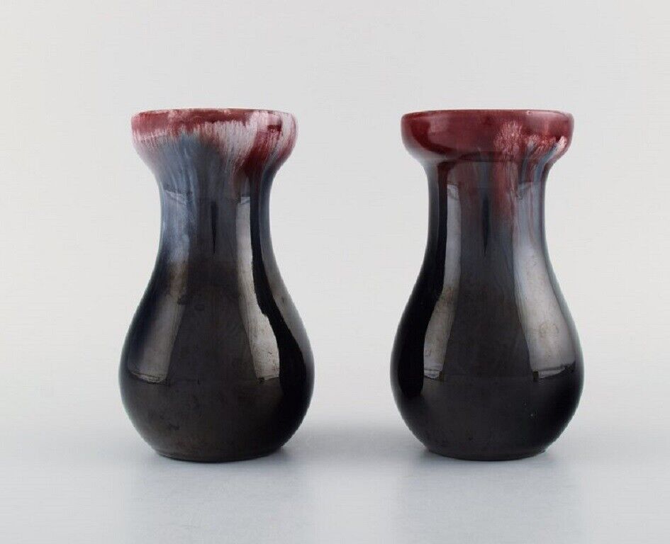 Michael Andersen Denmark Two vases in glazed ceramics 1950's