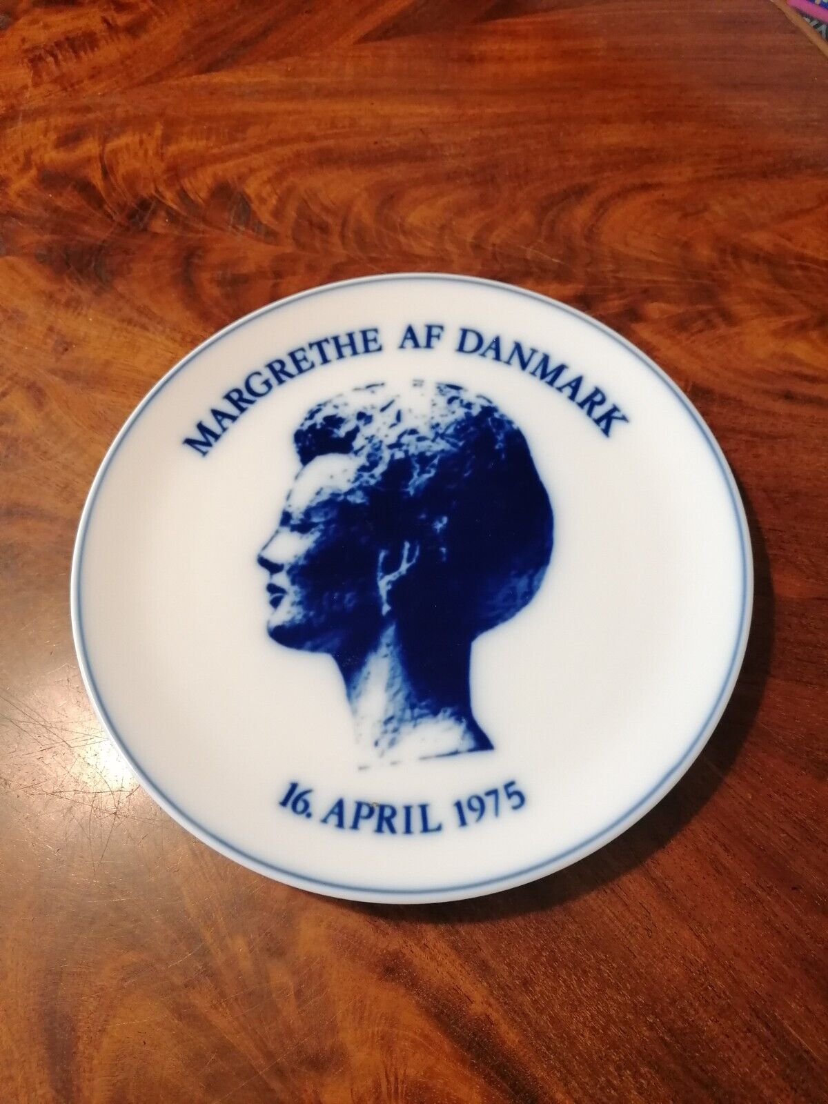 Royal Copenhagen and Rosenthal memorial plates of Queen Margrethe