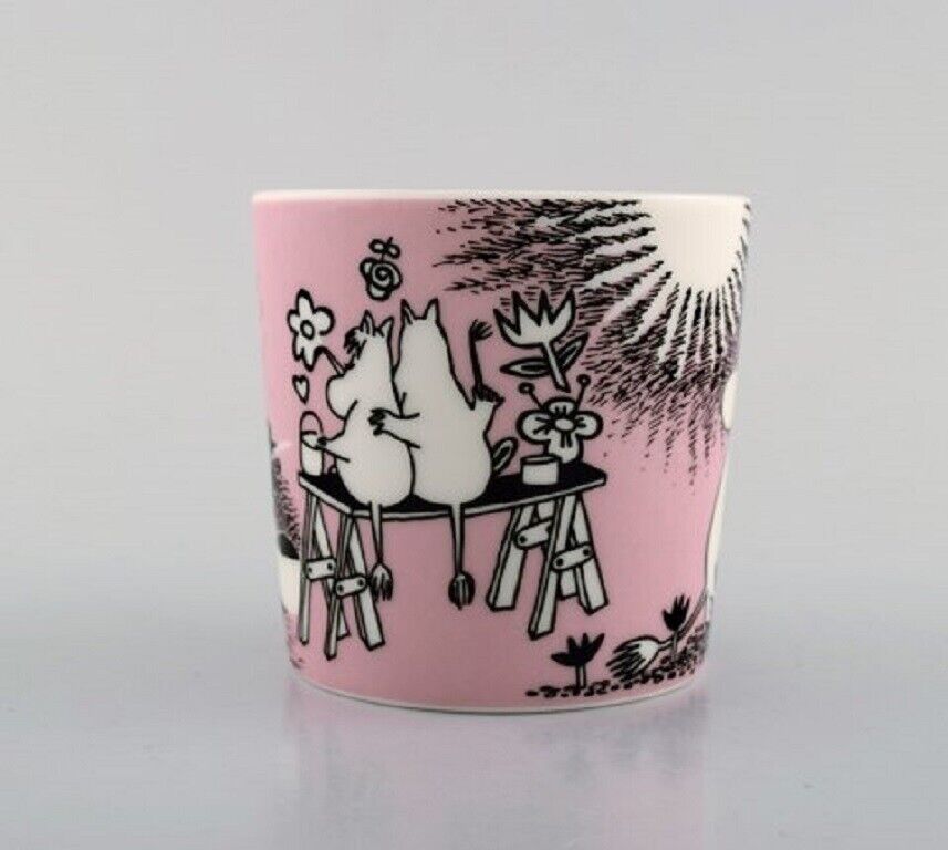 Arabia Finland Two cups in porcelain with motifs from "Moomin" Late 20th C