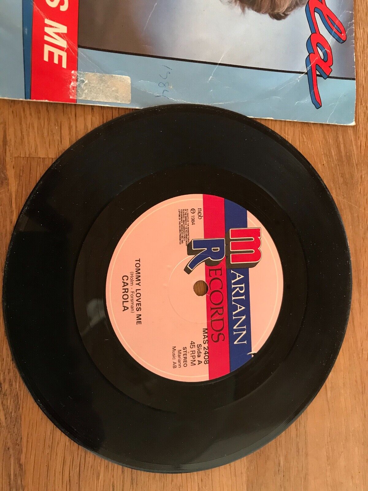 CAROLA "TOMMY LOVES ME/I THINK I LIKE IT" 1984 7 VINYL SINGLE SWEDISH PRESSING*