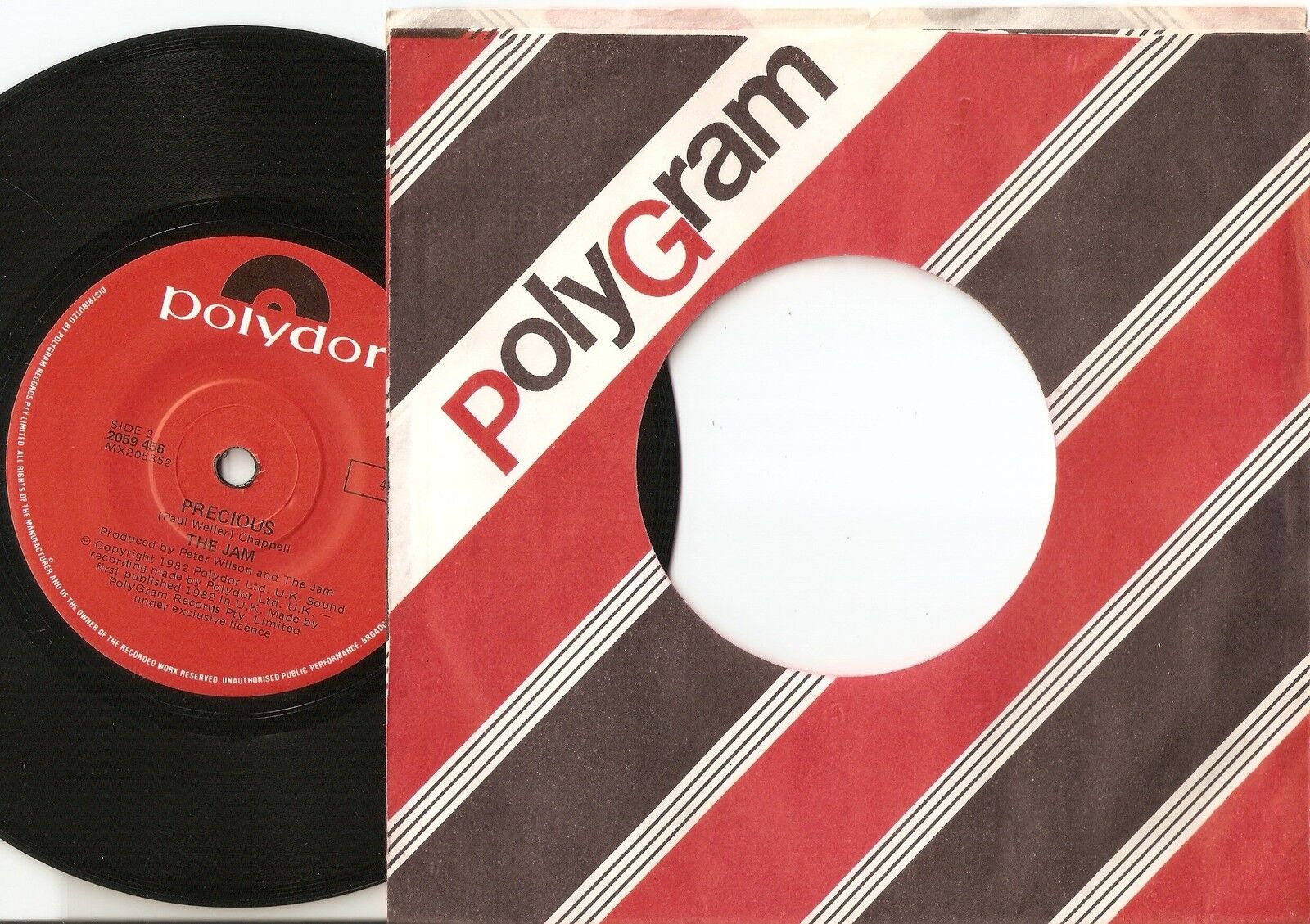 THE JAM TOWN CALLED MALICE  PRECIOUS AUSTRALIA OZ 45+CS 1982 MOD REVIVAL TAMLA