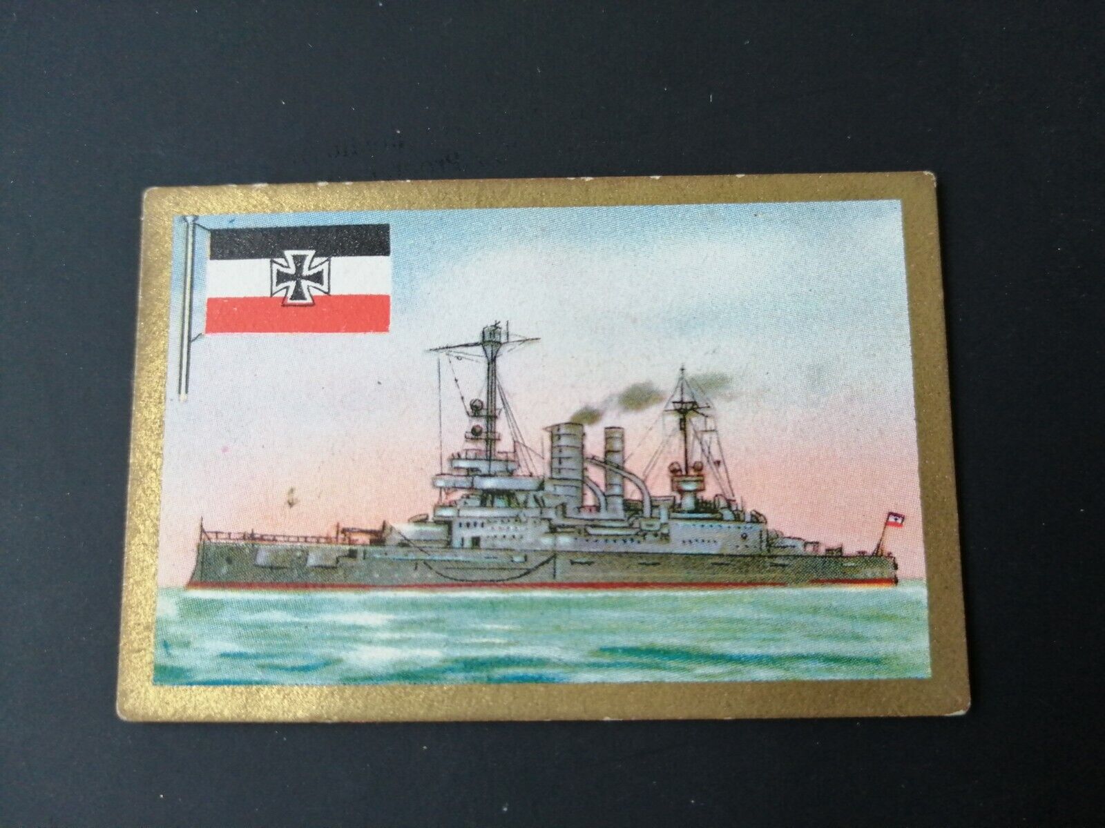 German SABA tobacco ship trading card 1931-33No 133 "Schleswig-Holstein"