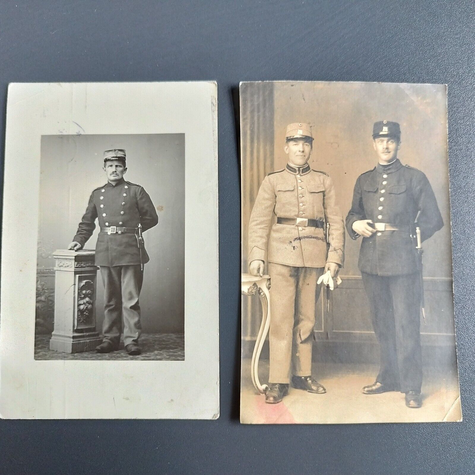 Denmark Postcards Soldiers in uniform Posted 1915- 1917