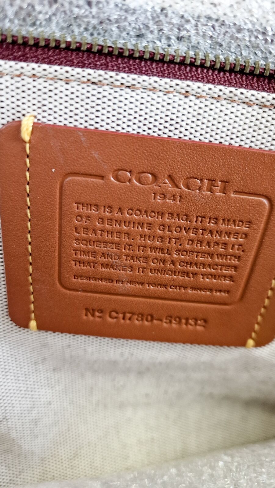 Coach 1941 Dakotah Satchel Beechwood Smooth Leather Crossbody Handbag 59132