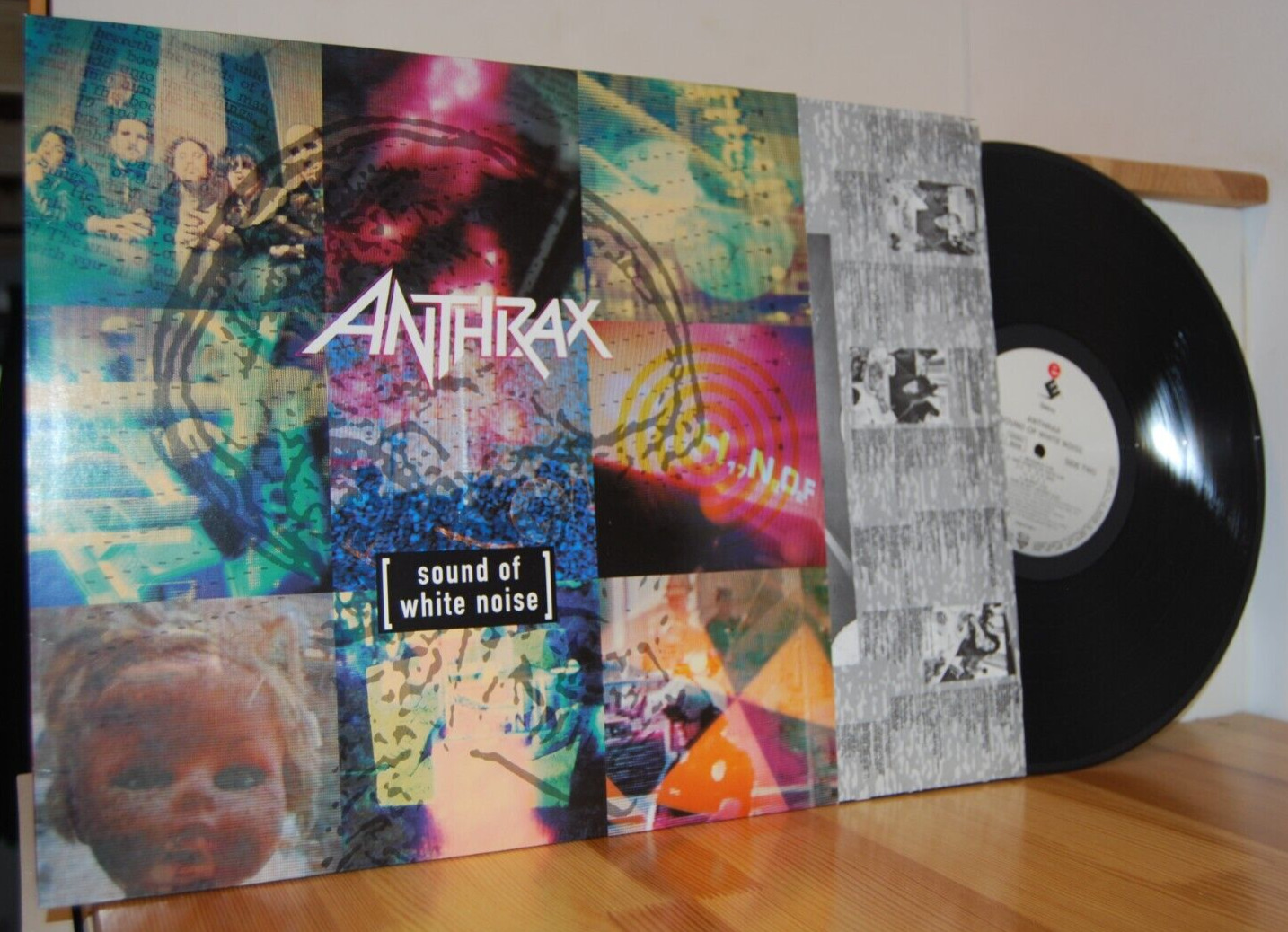 ANTHRAX Sound of White Noise LP Vinyl 1993 Elektra Trash Speed Metal