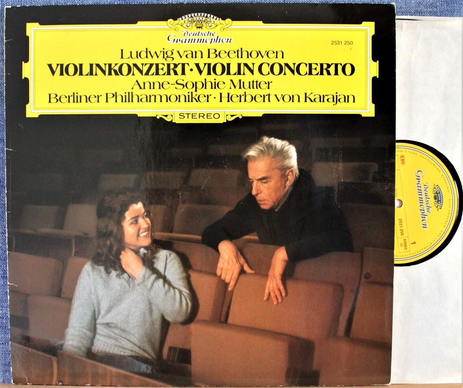 Mutter; Karajan Beethoven (Violin concerto) DGG 2531 250 NM