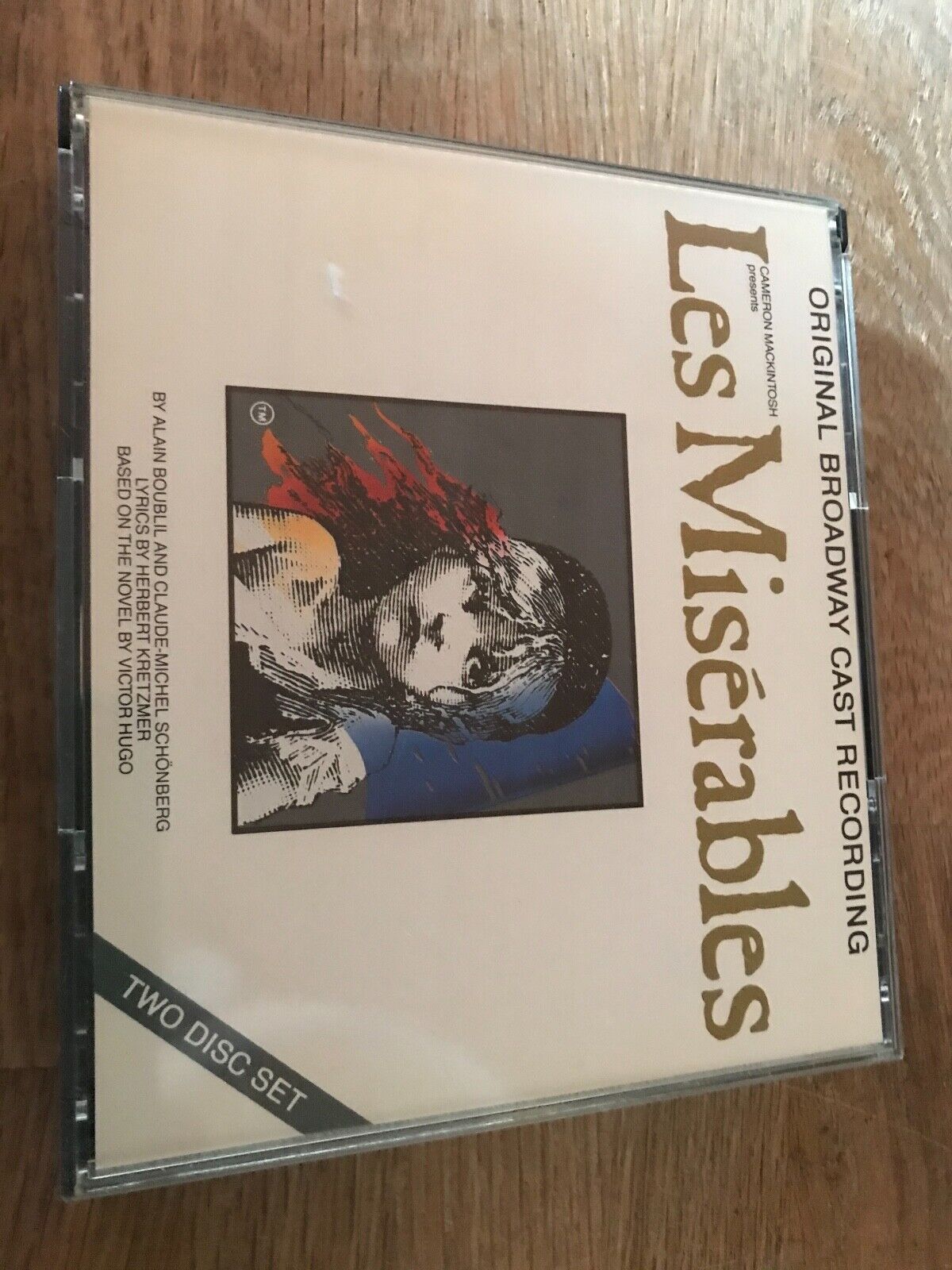 LES MISÈRABLES THE ORIGINAL BROADWAY RECORDING CAST 2 X CD ALBUM USA 1987 GEFFEN