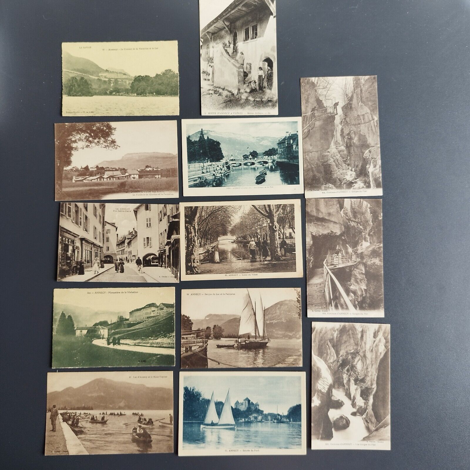 France 13 vintage postcards Annecy