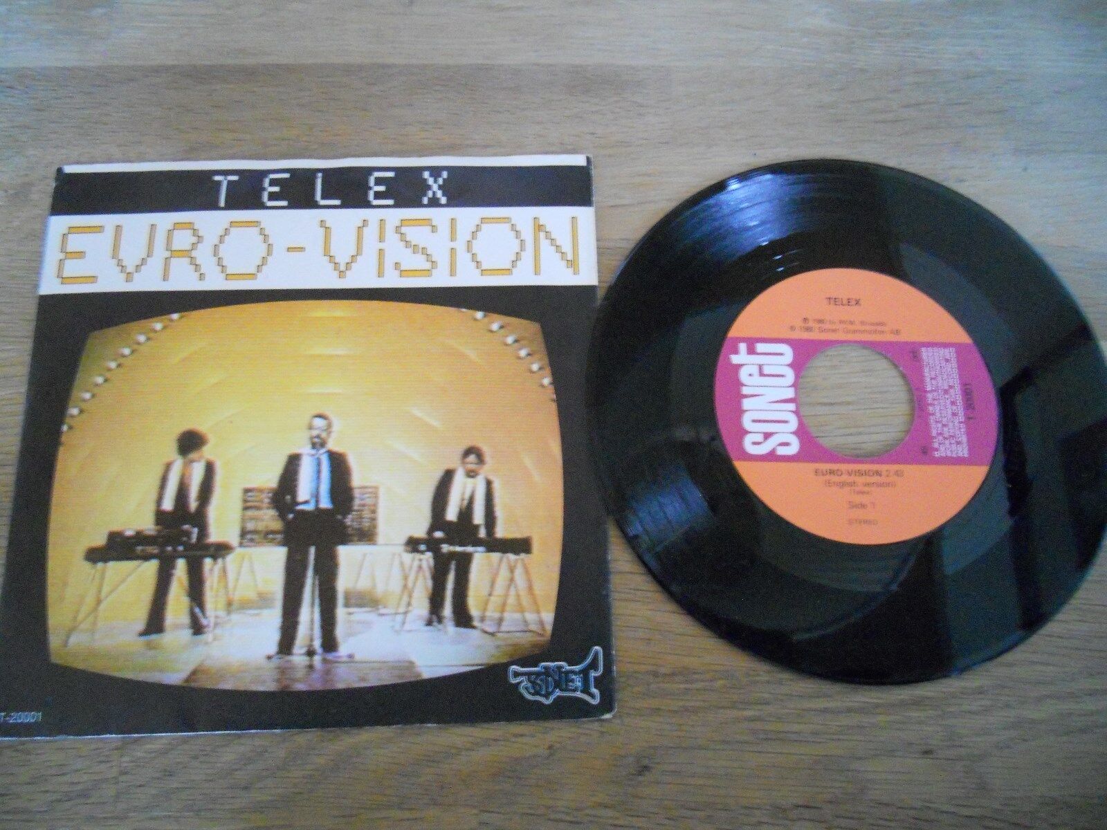 TELEX EURO-VISION ENGLISH  FRENCH VERSIONS USED SWEDISH 1980 NCB SONET SINGLE