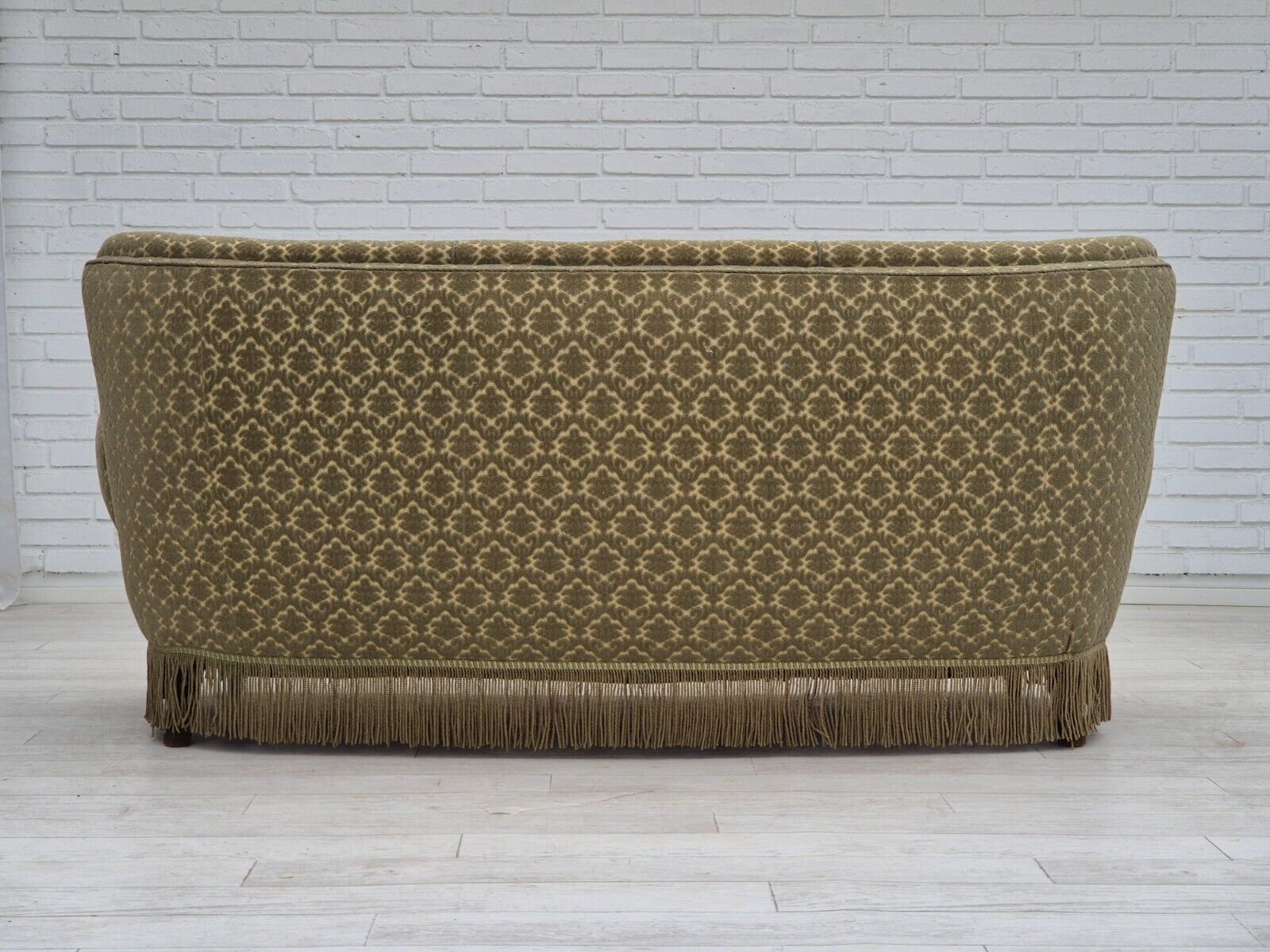 1960s Danish "Banan" 3 seater sofa original condition velour