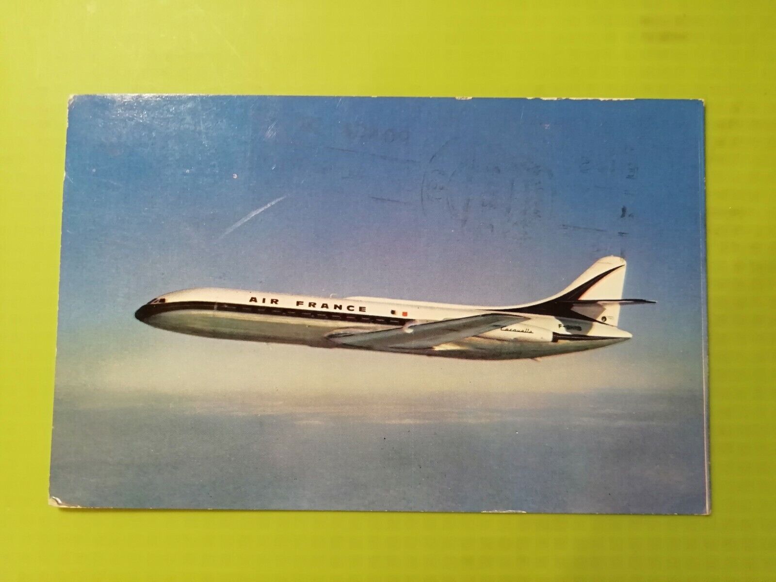 Aviation postcardAir France Caravelle Posted