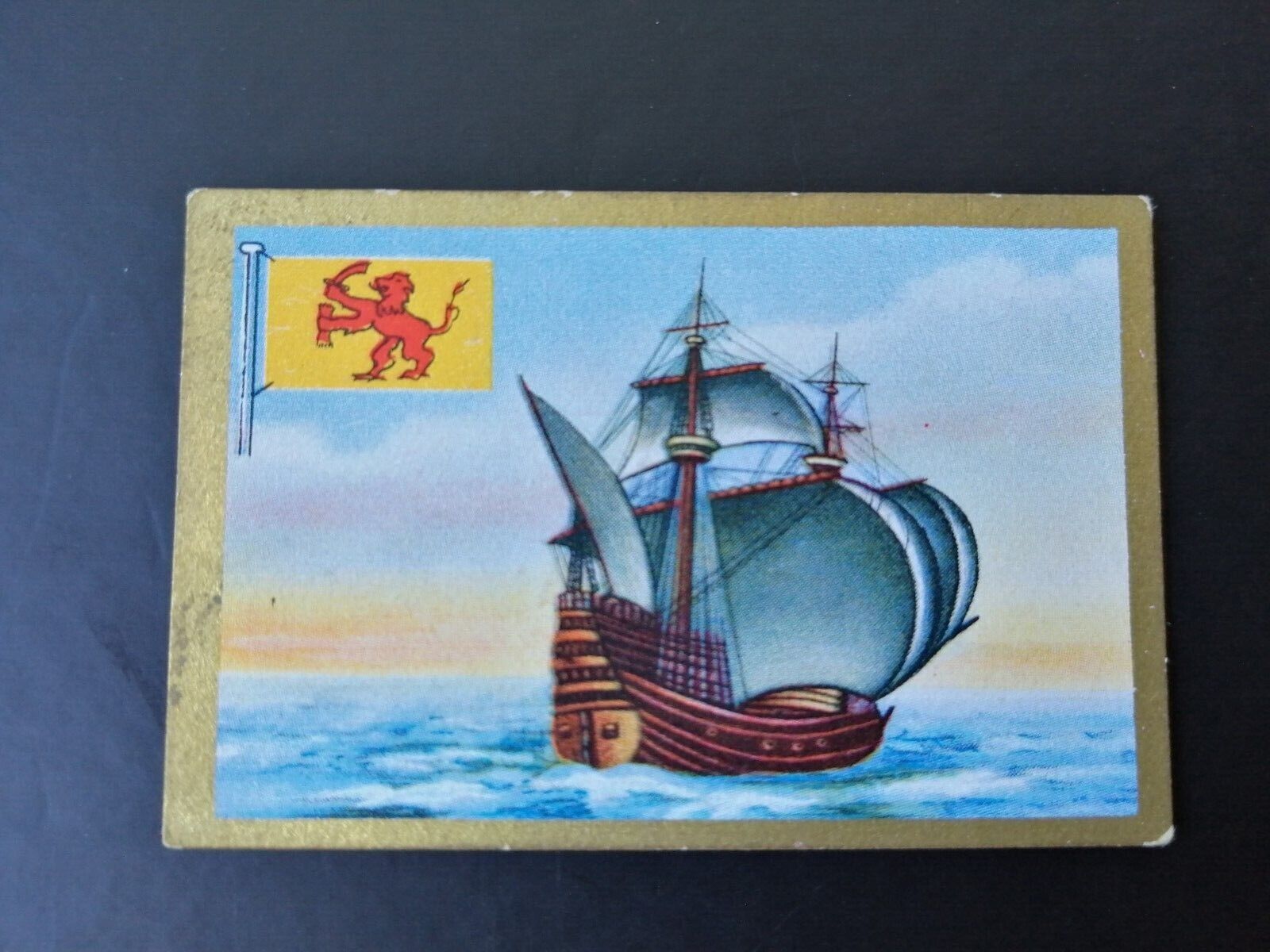 German SABA tobacco ship trading card 1931-33No 8Holländescher Kauffahrer