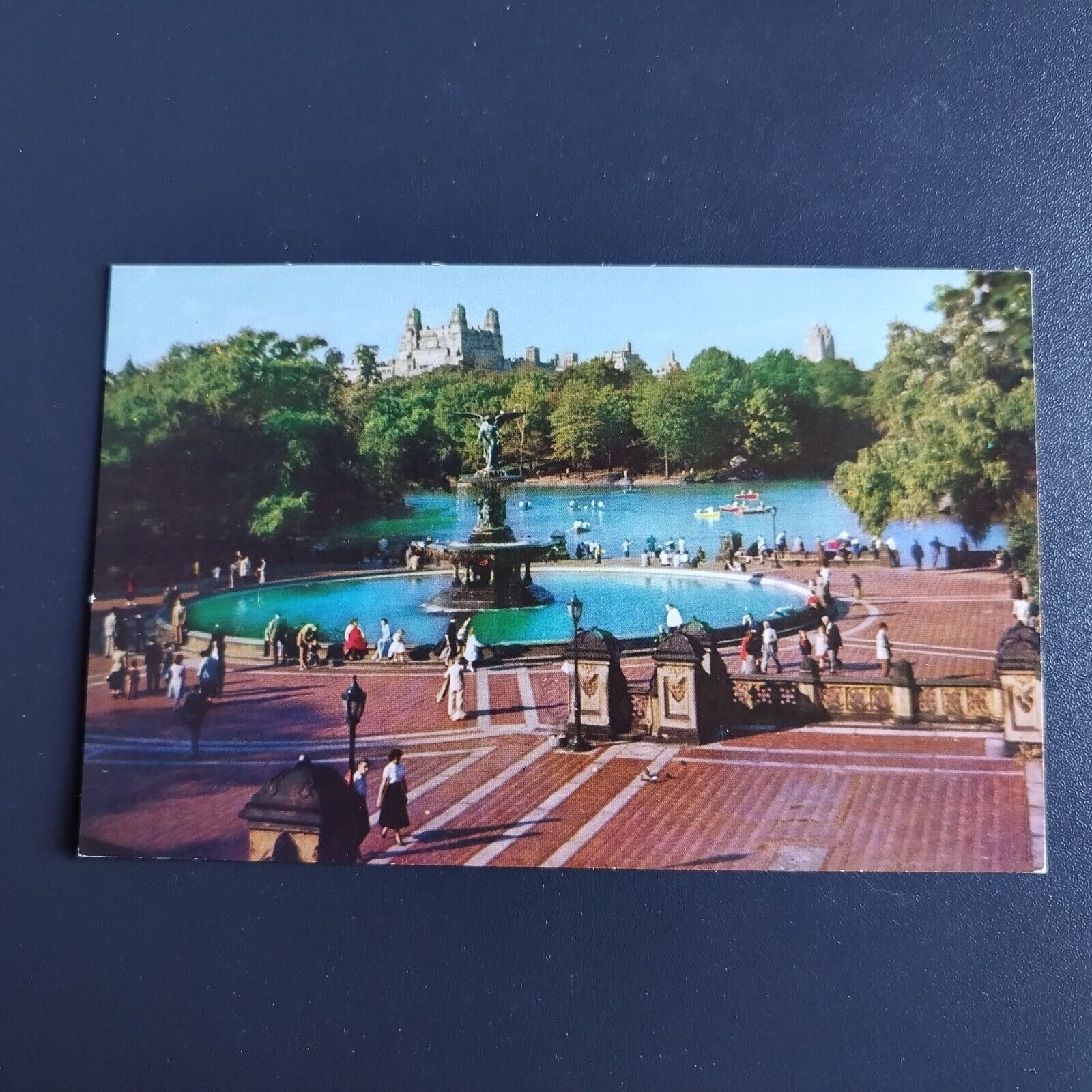 Postcard New York City Central Park Sailboat Lake and the Mall - 1960s